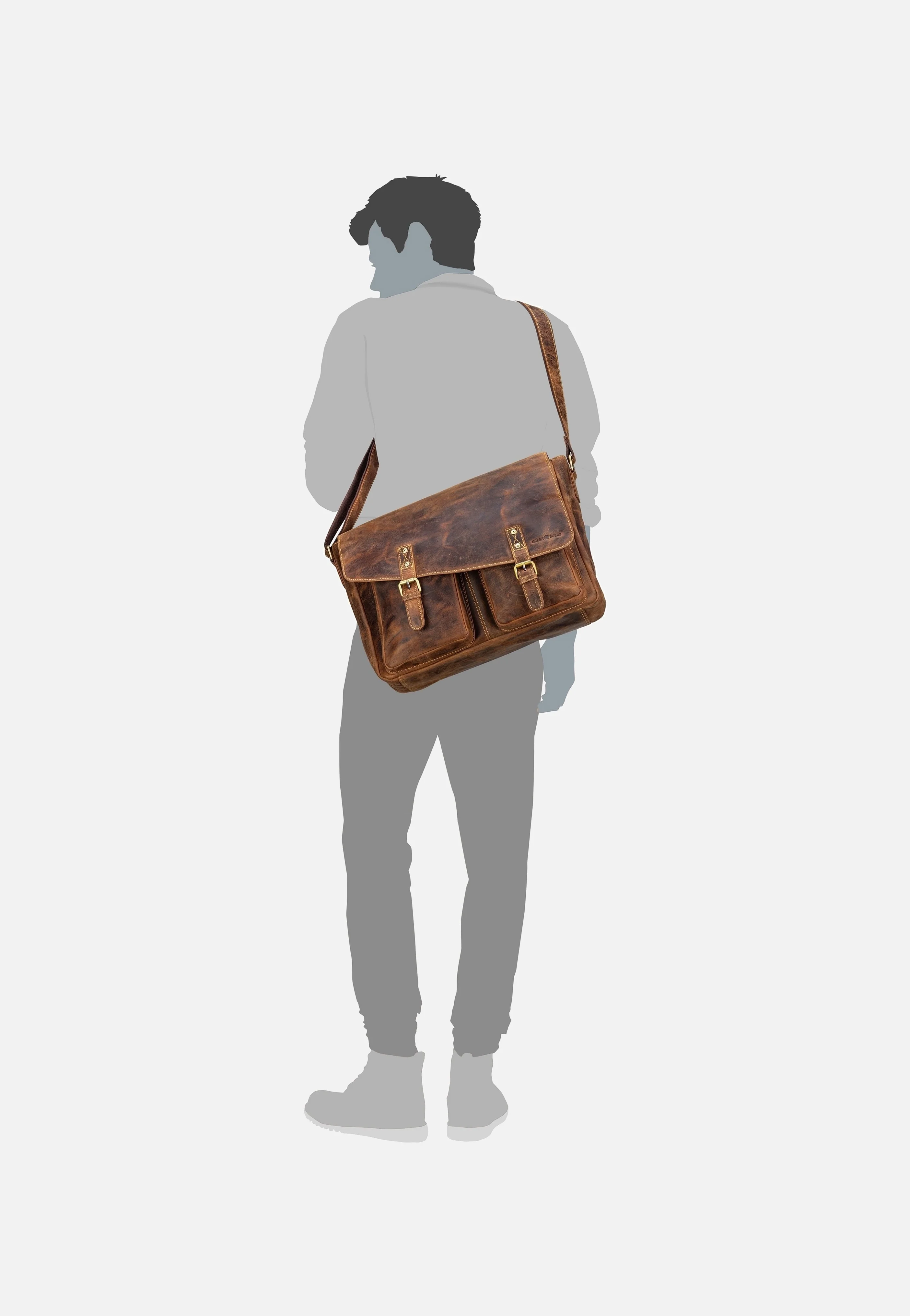 Vintage 1541 Revolver Bag XL Sattelbraun - Messenger Bag - Image 8