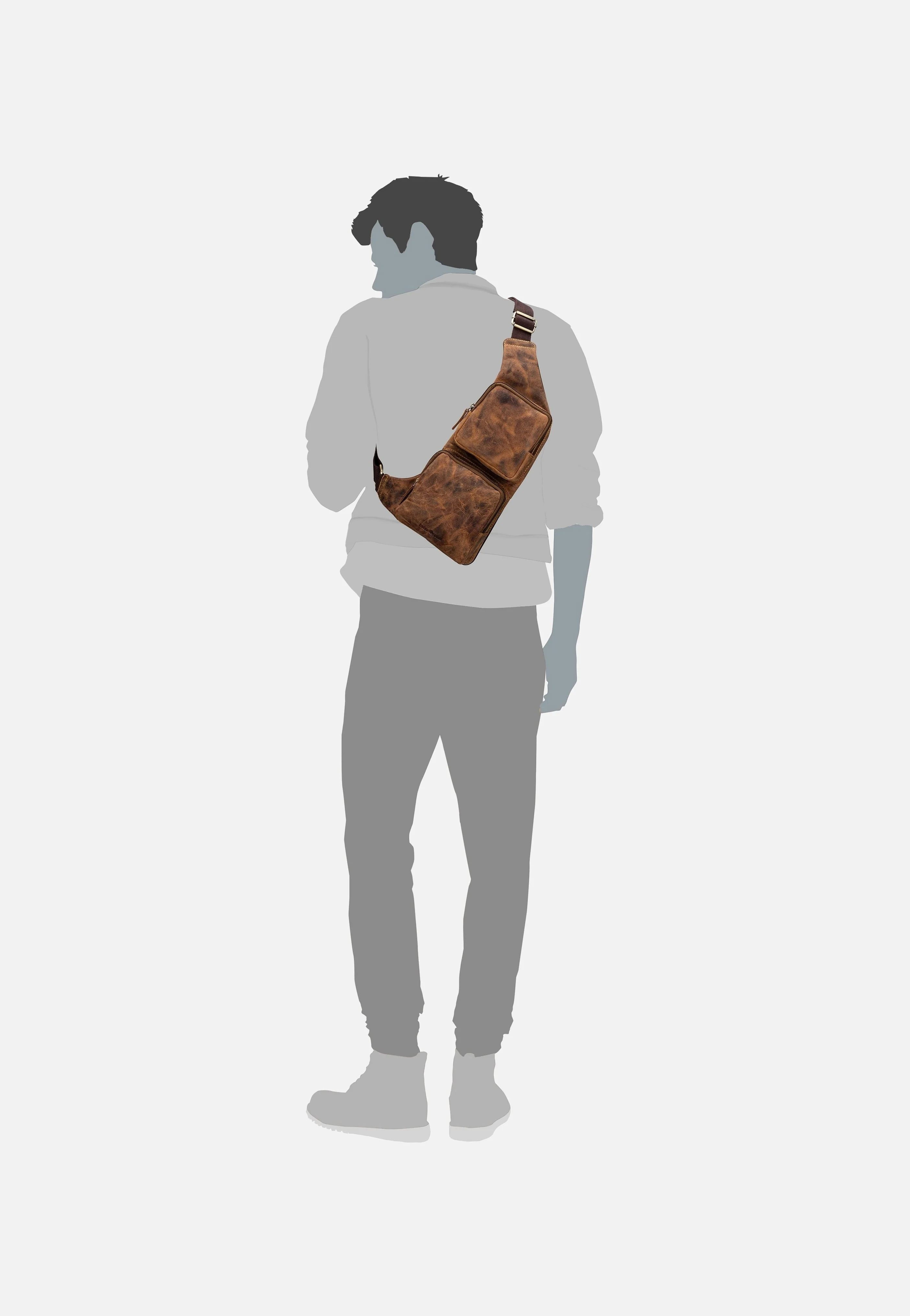 Vintage 1543 Bodybag Sattelbraun - Sling Bag - Image 6