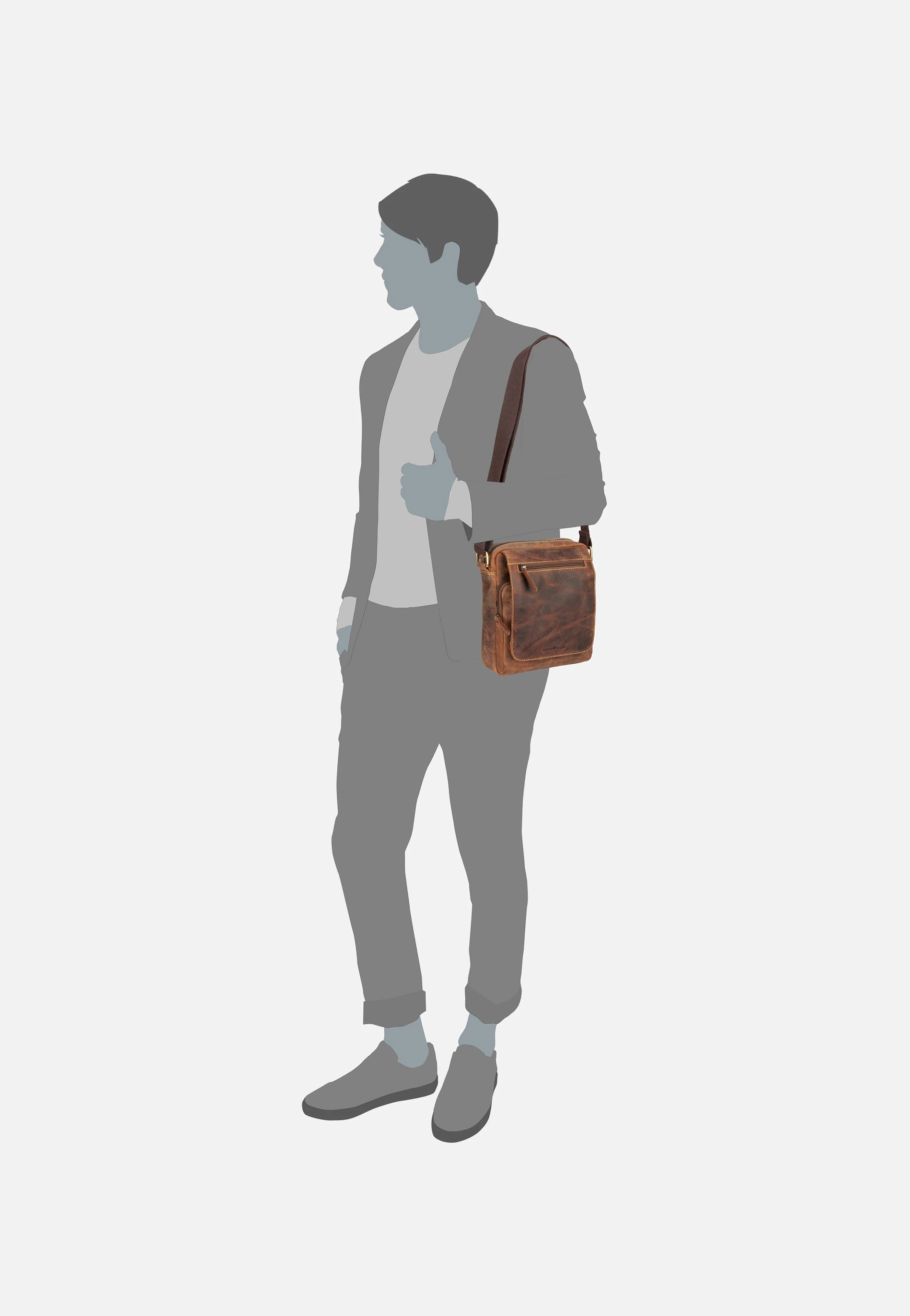 Vintage 1554 Sattelbraun - Crossbody Bag - Image 6
