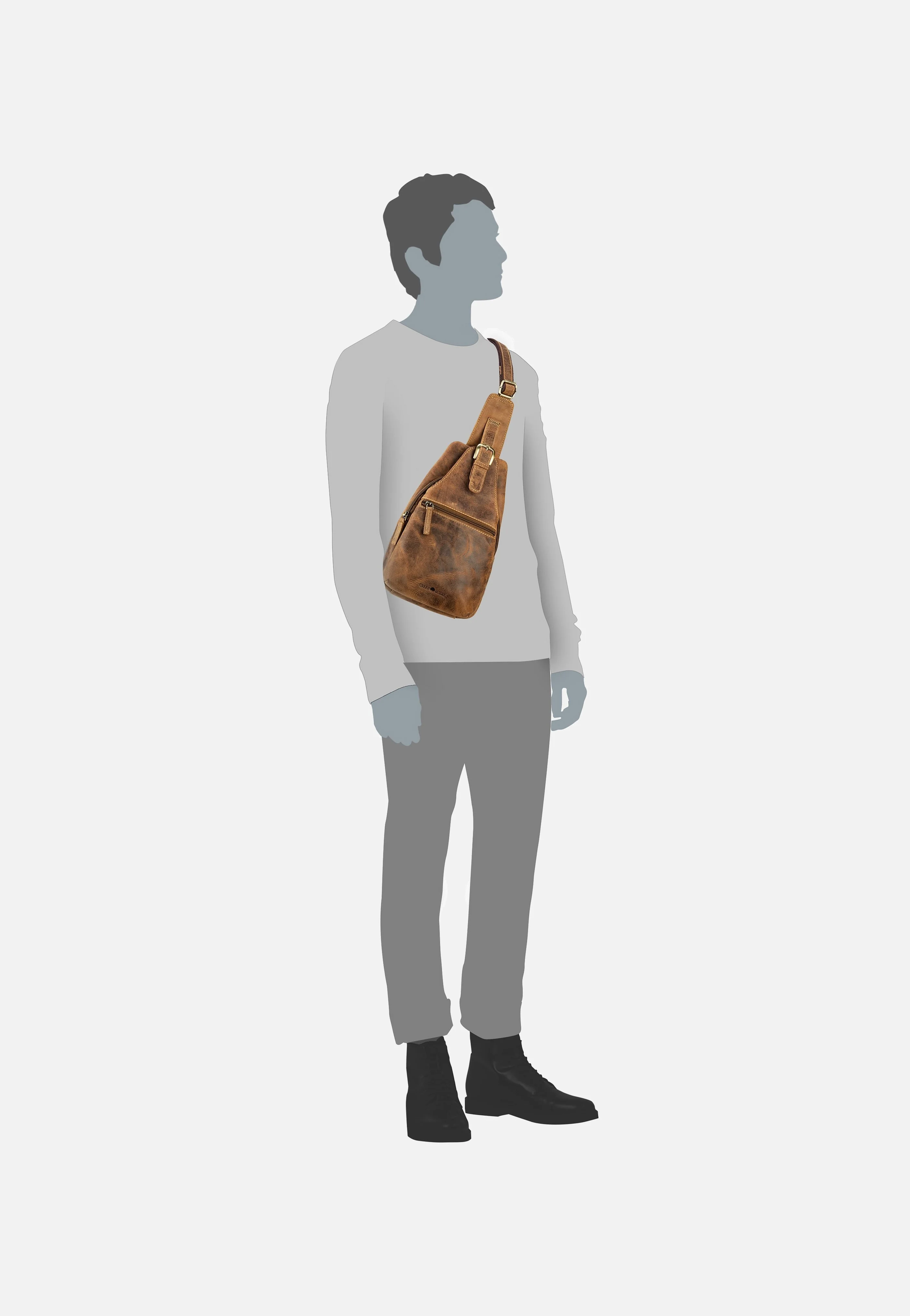 Vintage 1558 Bodybag Sattelbraun - Sling Bag - Image 5