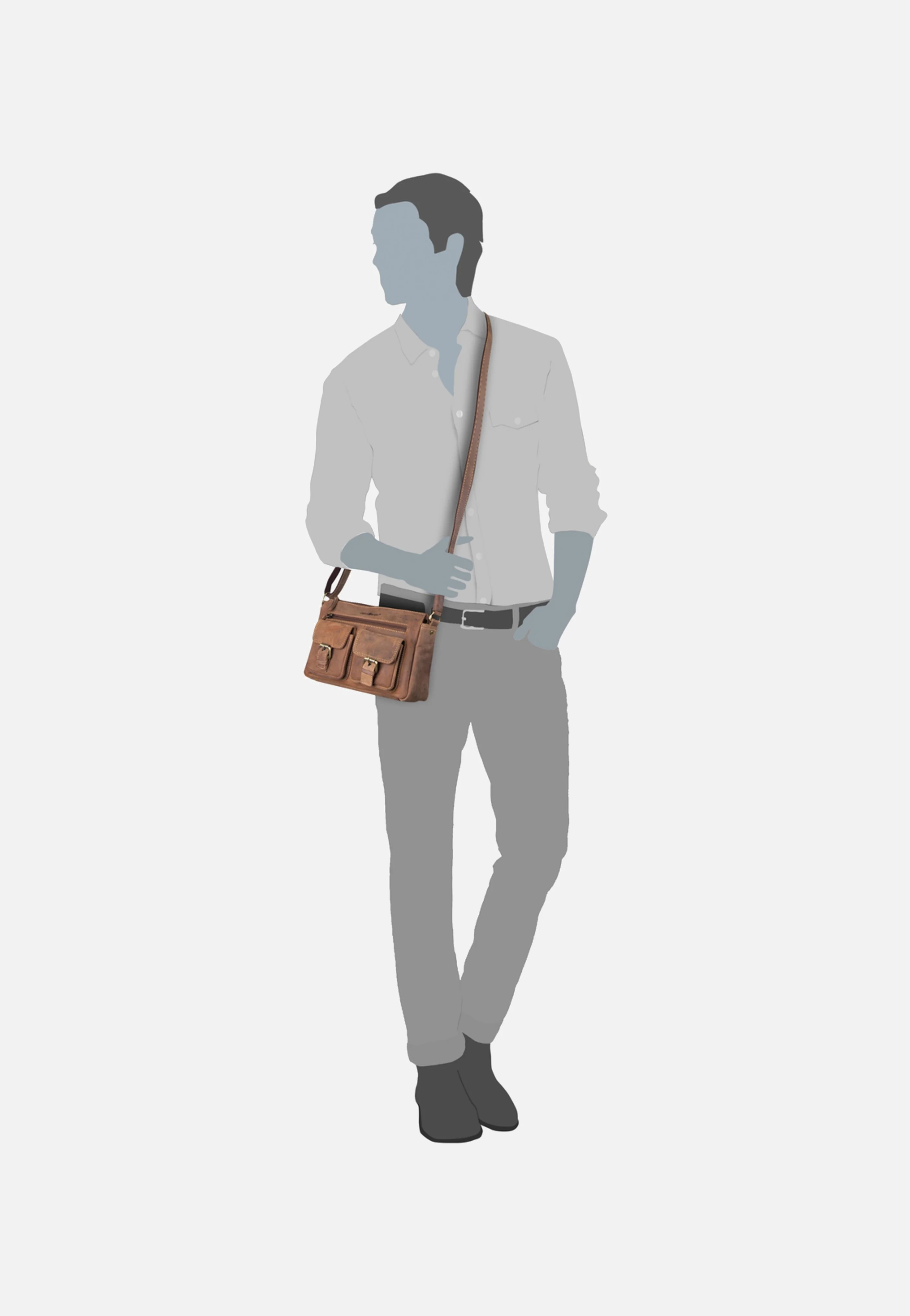 Vintage 1769 Pocketbag Sattelbraun - Crossbody Bag - Image 6
