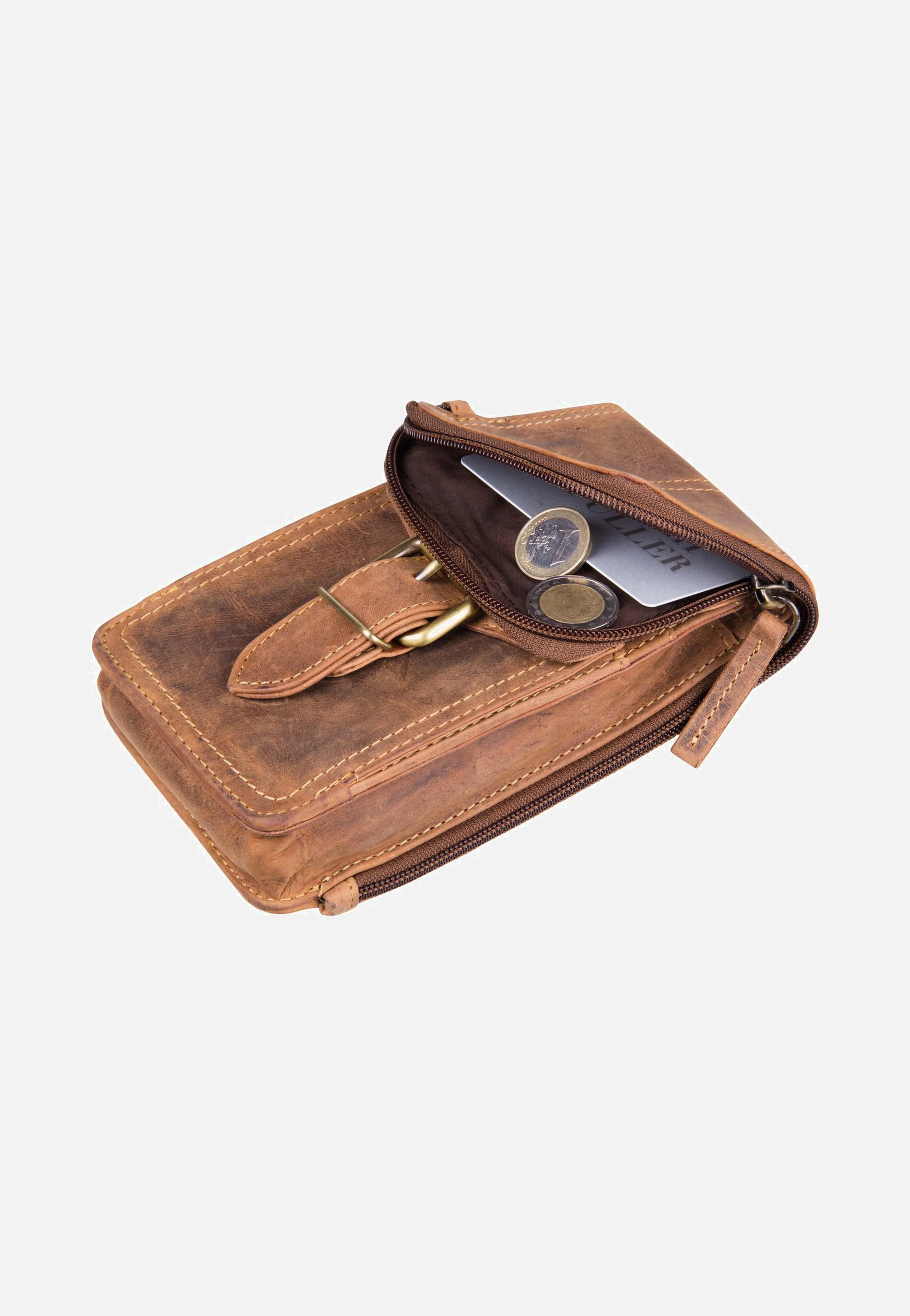 Vintage 326M RV-Gürteltasche XL Sattelbraun - Bauchtasche - Image 3