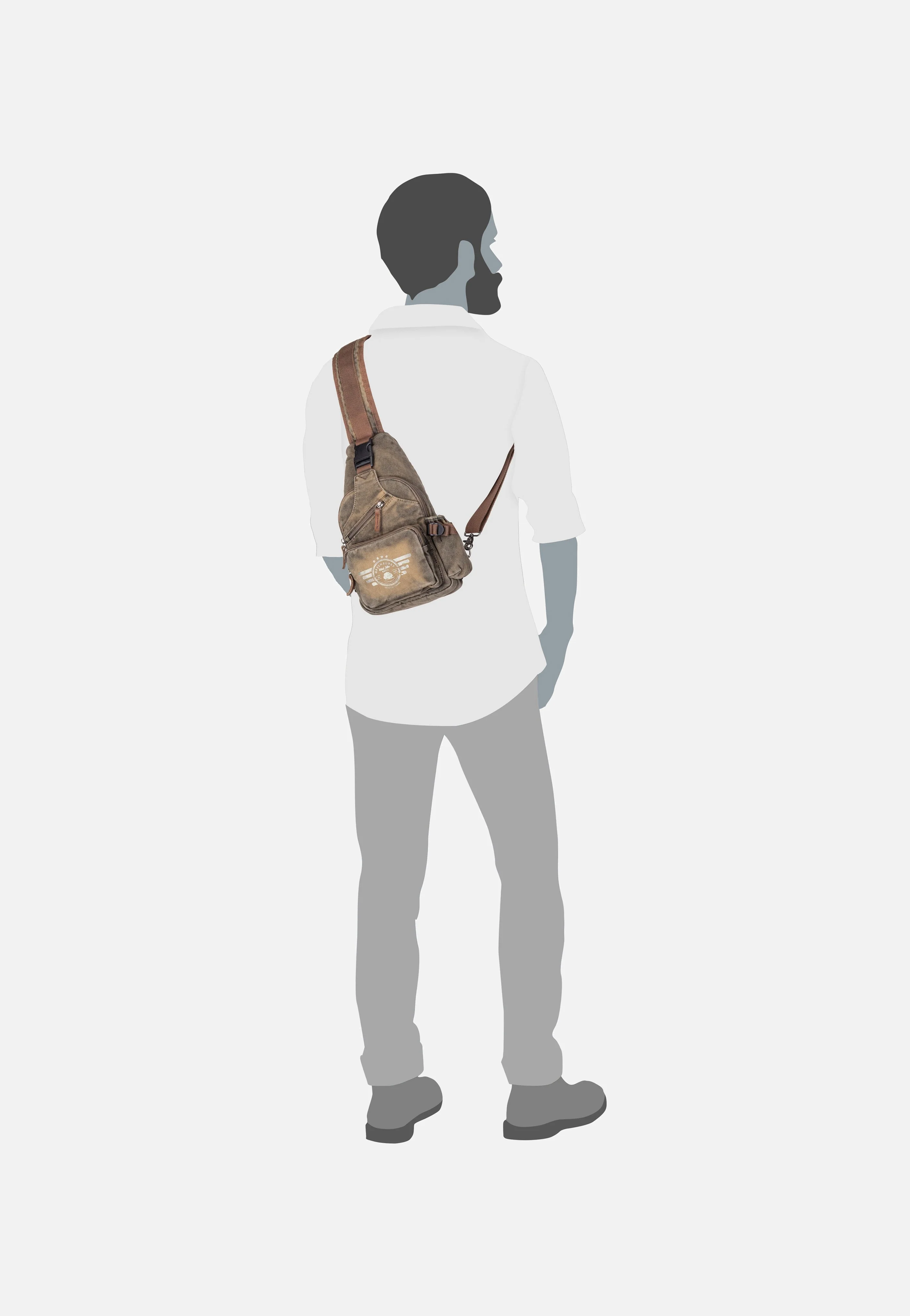 Vintage Aviator 5890 Khaki - Sling Bag - Image 6