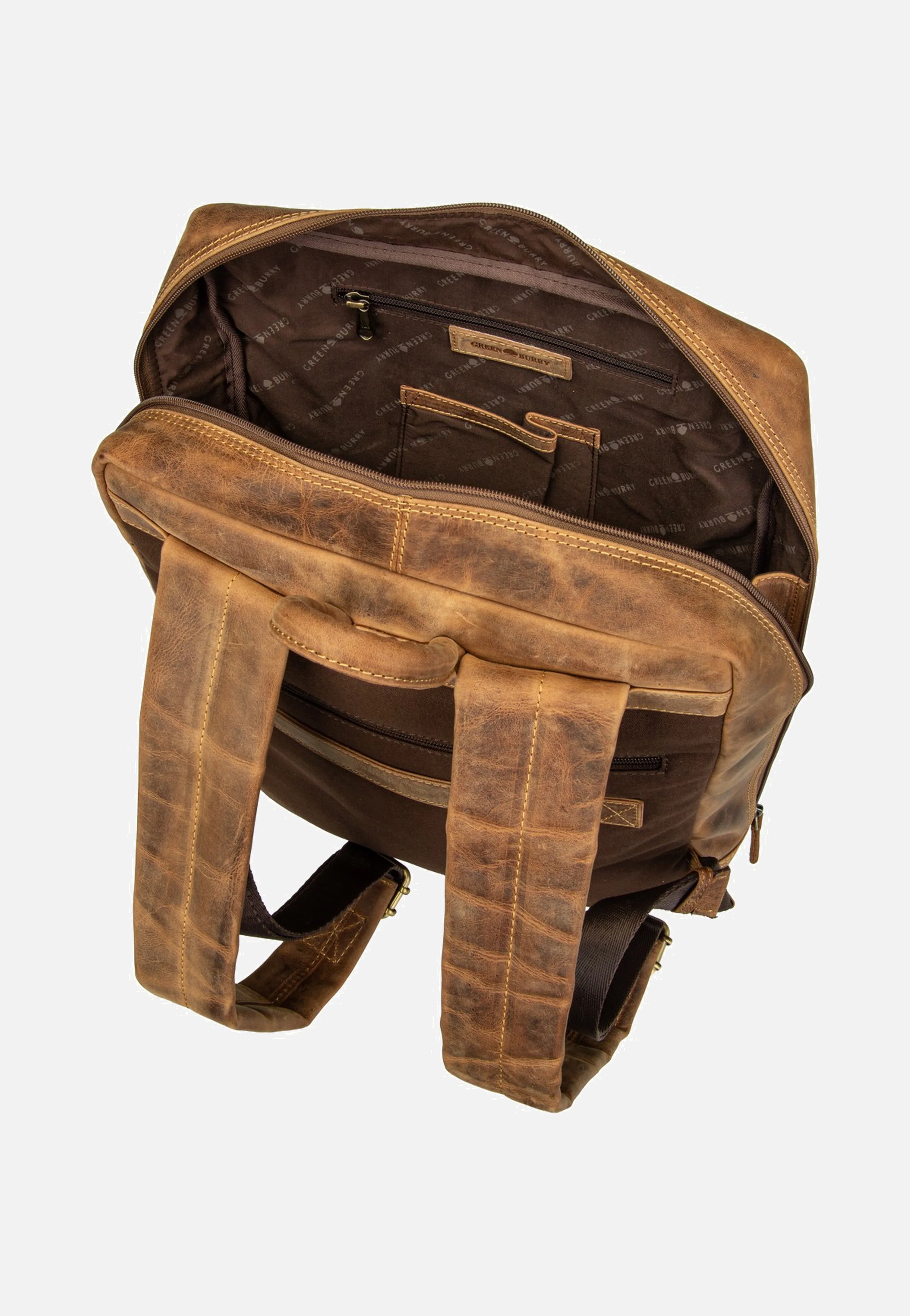 Vintage Business Project 2 Sattelbraun - Rucksack - Image 3