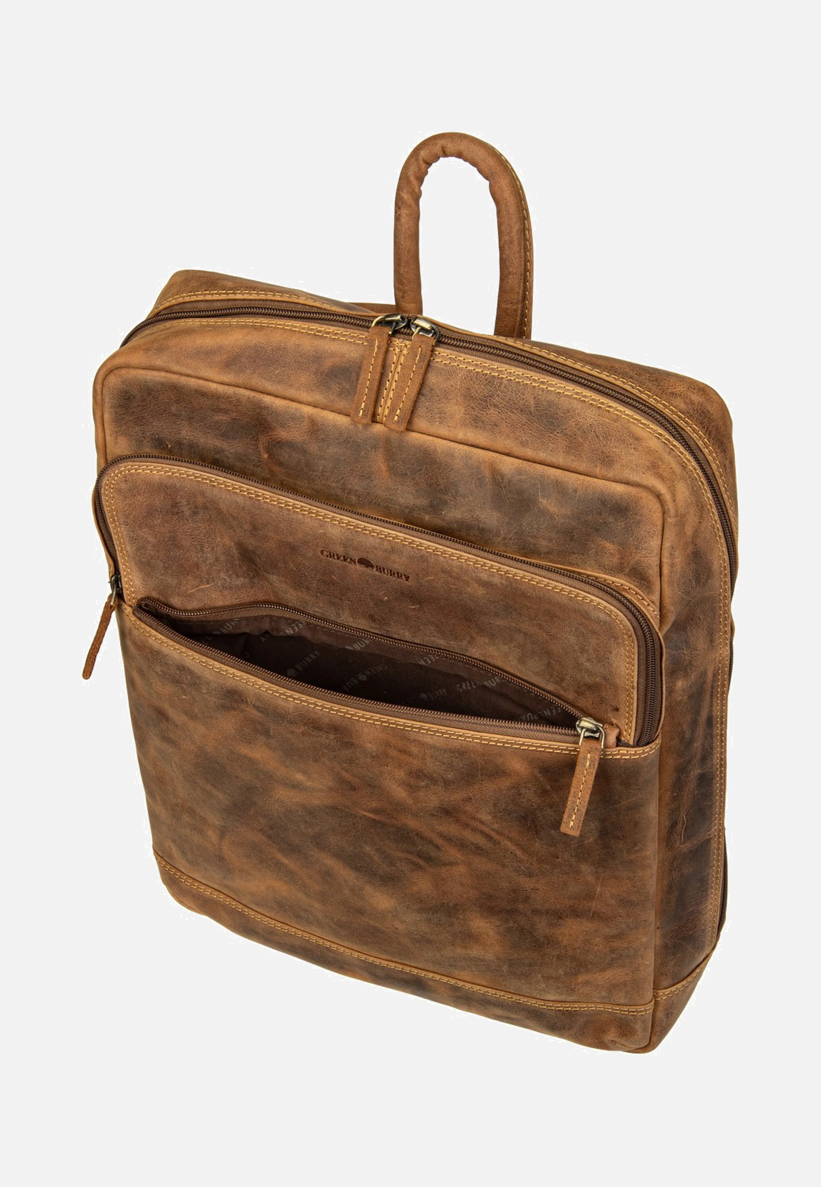 Vintage Business Project 2 Sattelbraun - Rucksack - Image 8