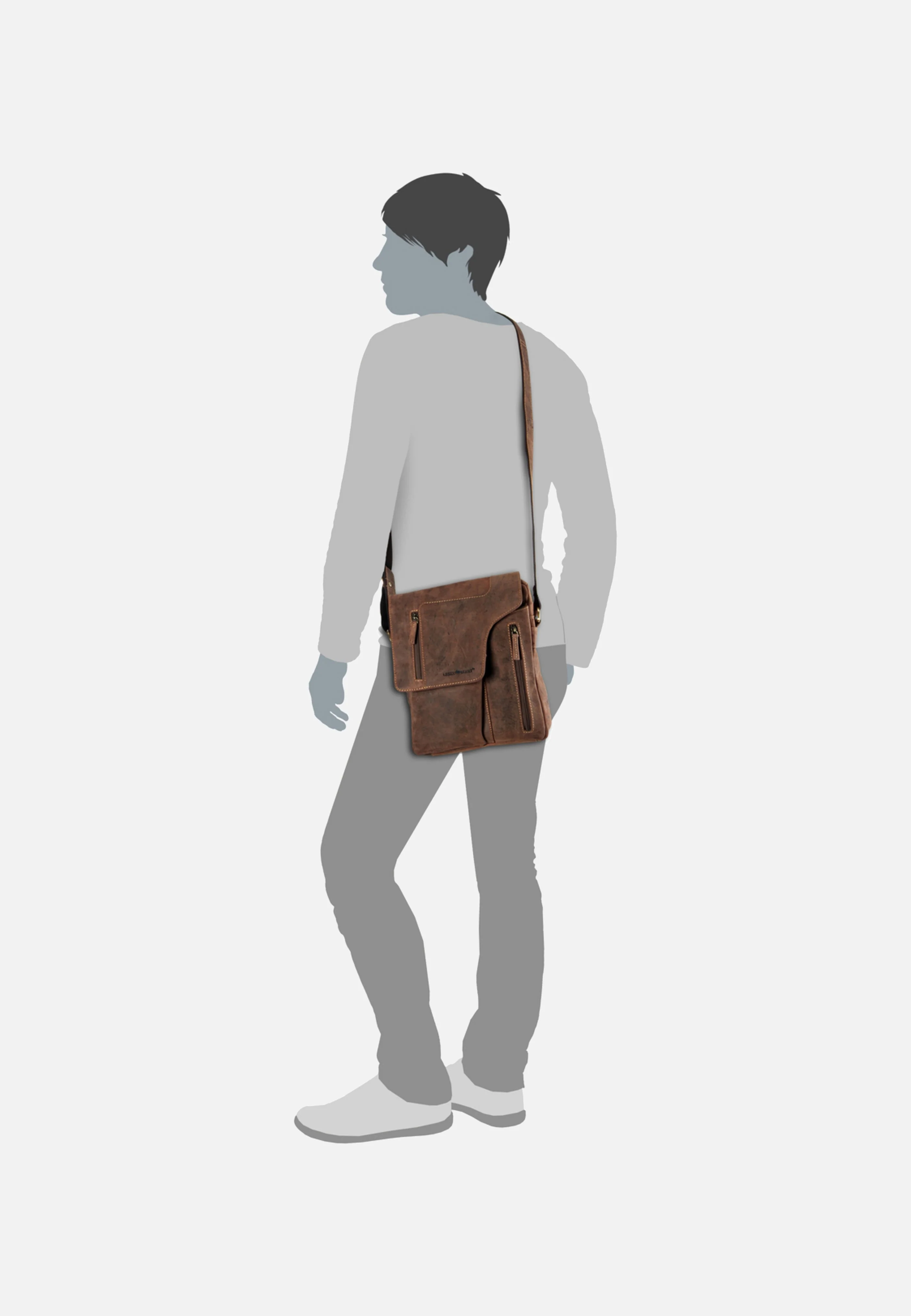 Vintage Revolver Bag Sattelbraun - Crossbody Bag - Image 7