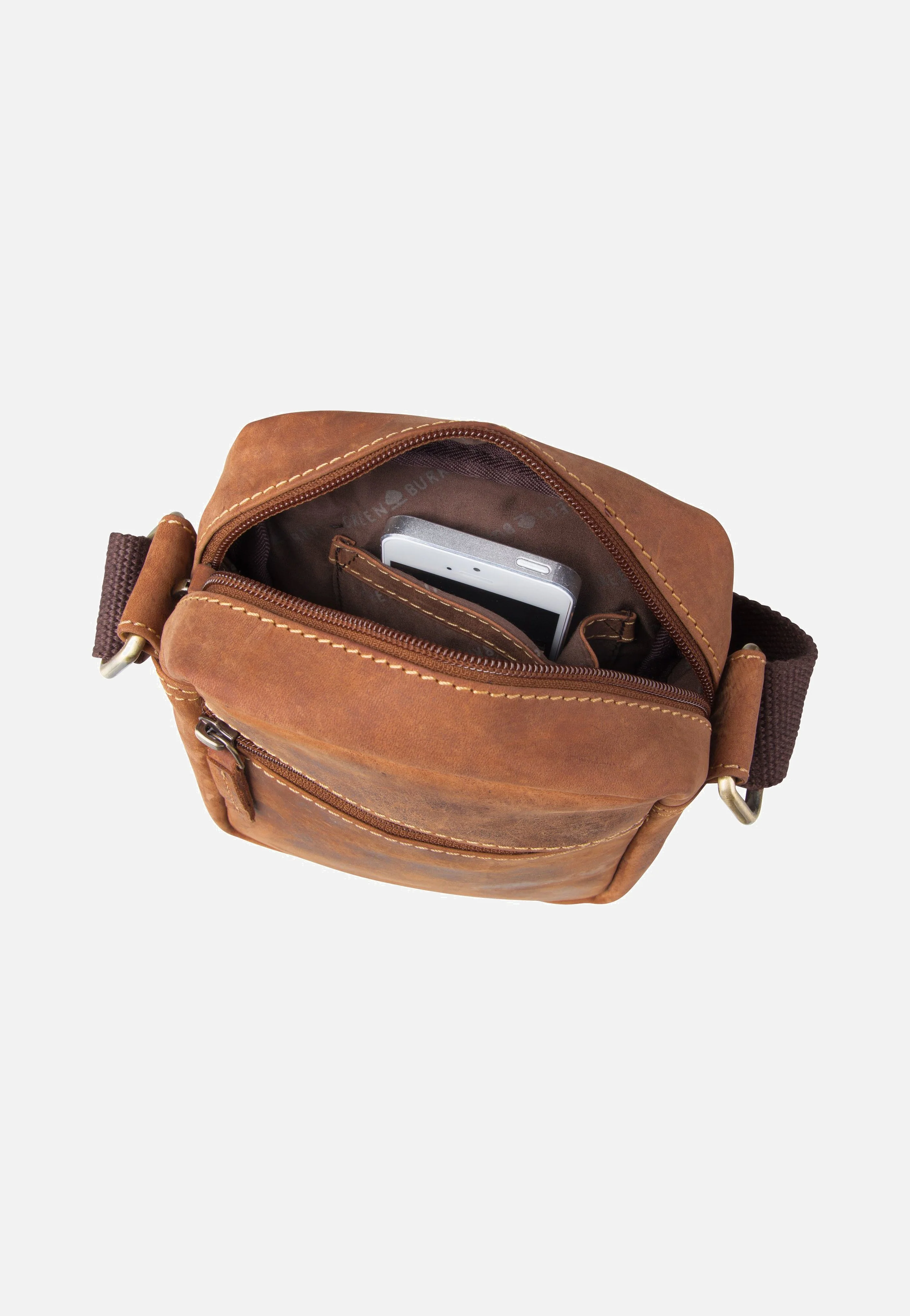 Vintage Travel 1611 Brown - Crossbody Bag - Image 3