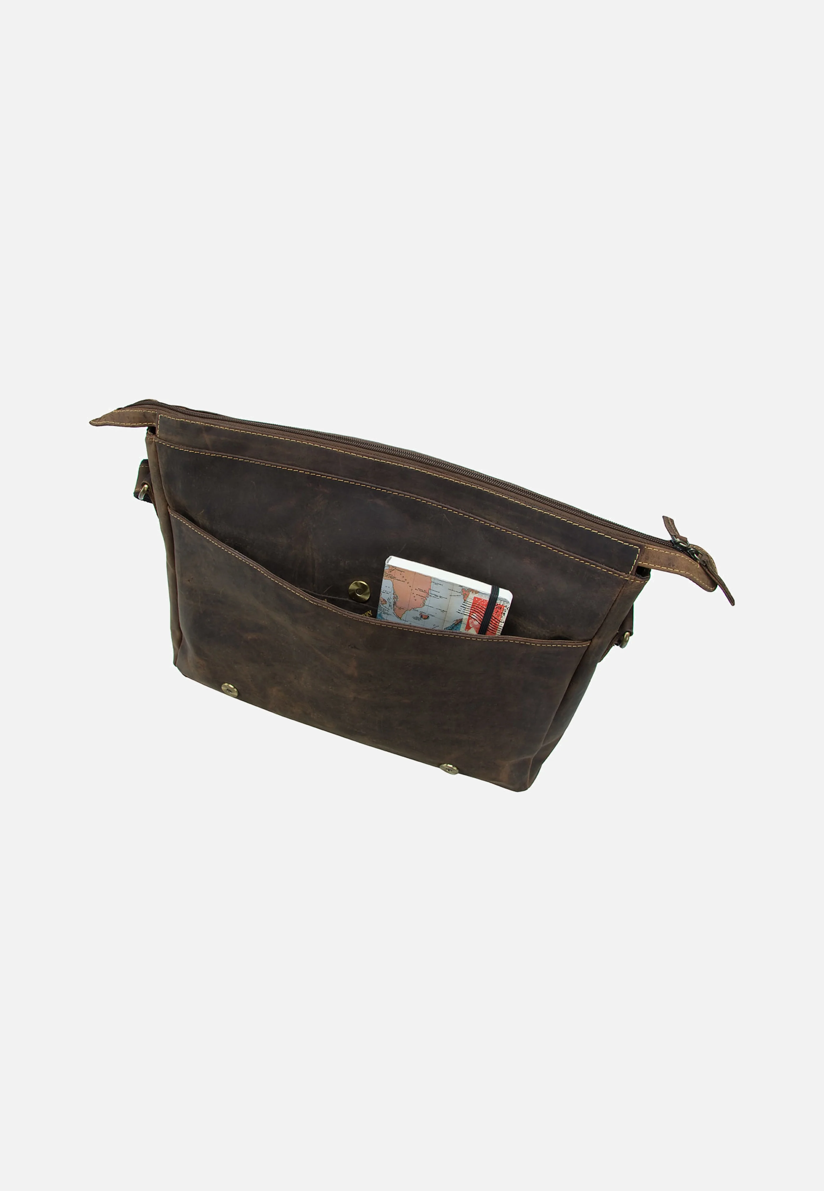 Vintage XXL Tasche Sattelbraun - Messenger Bag - Image 4