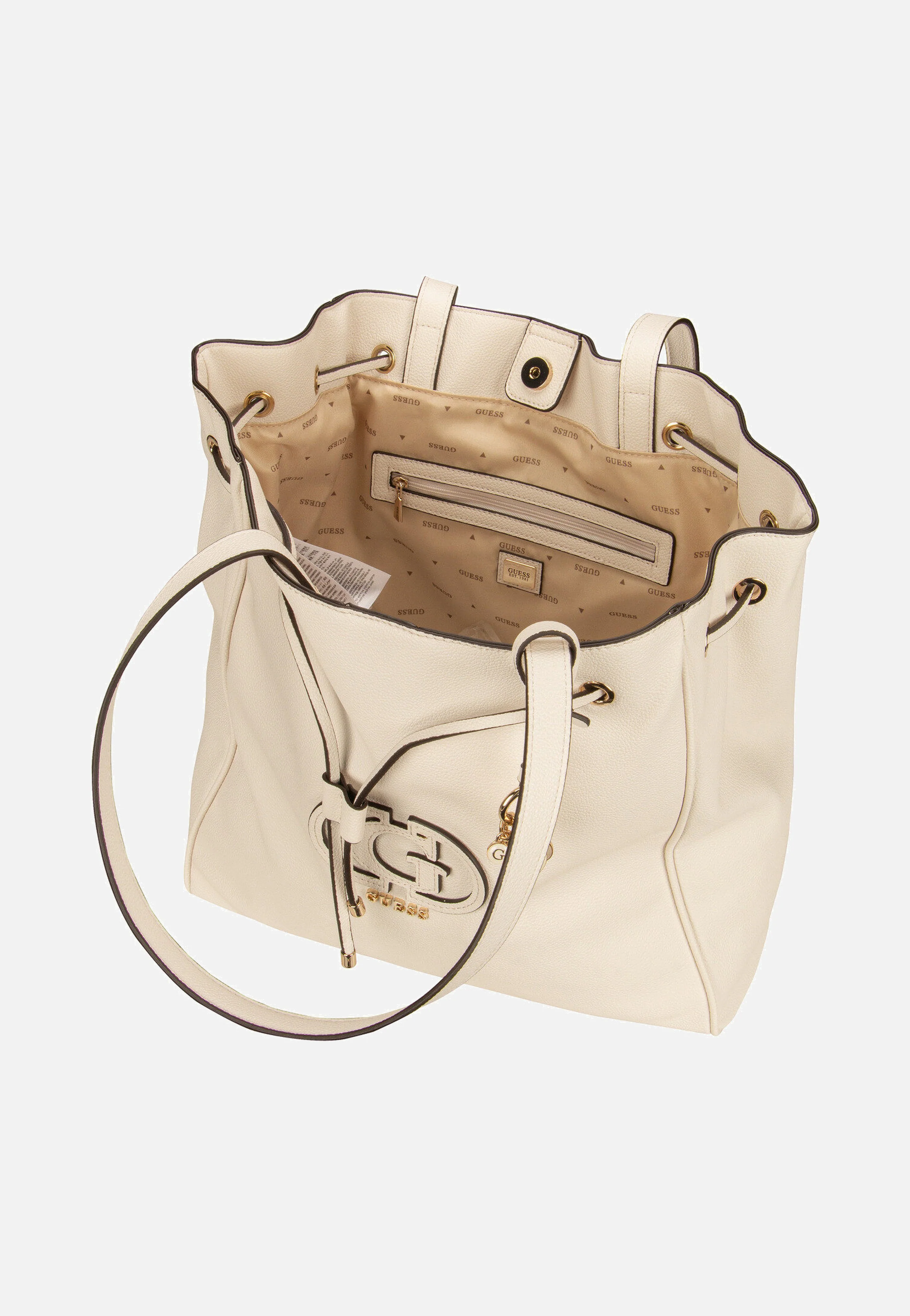 Calebra Drawstring TO 36230 Off White - Shopper - Image 4