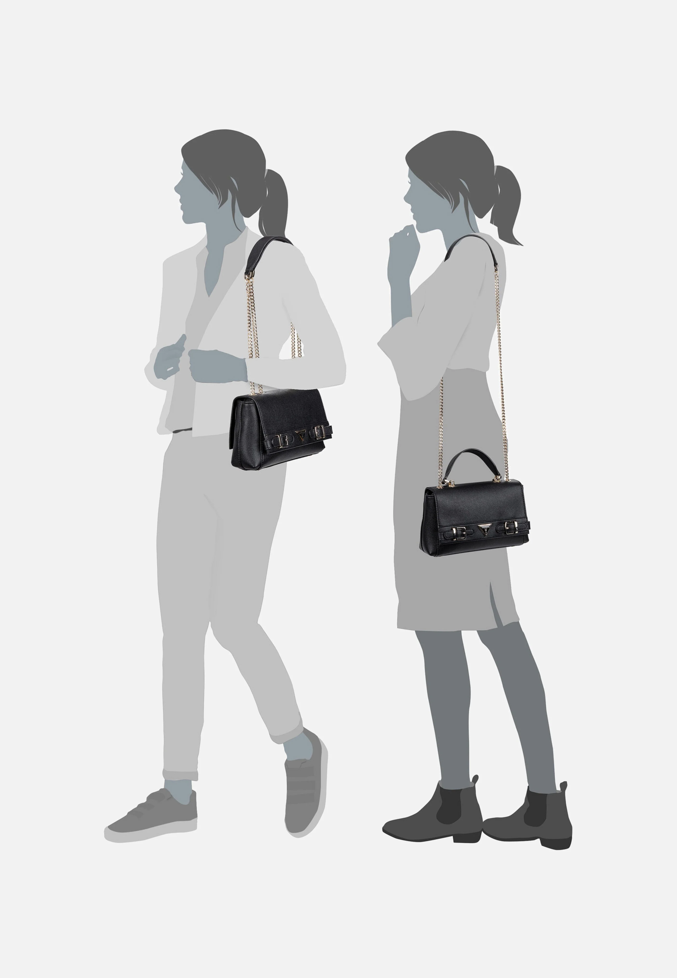 Eco Ali Convertible Flap 51121 Black - Crossbody Bag - Image 6