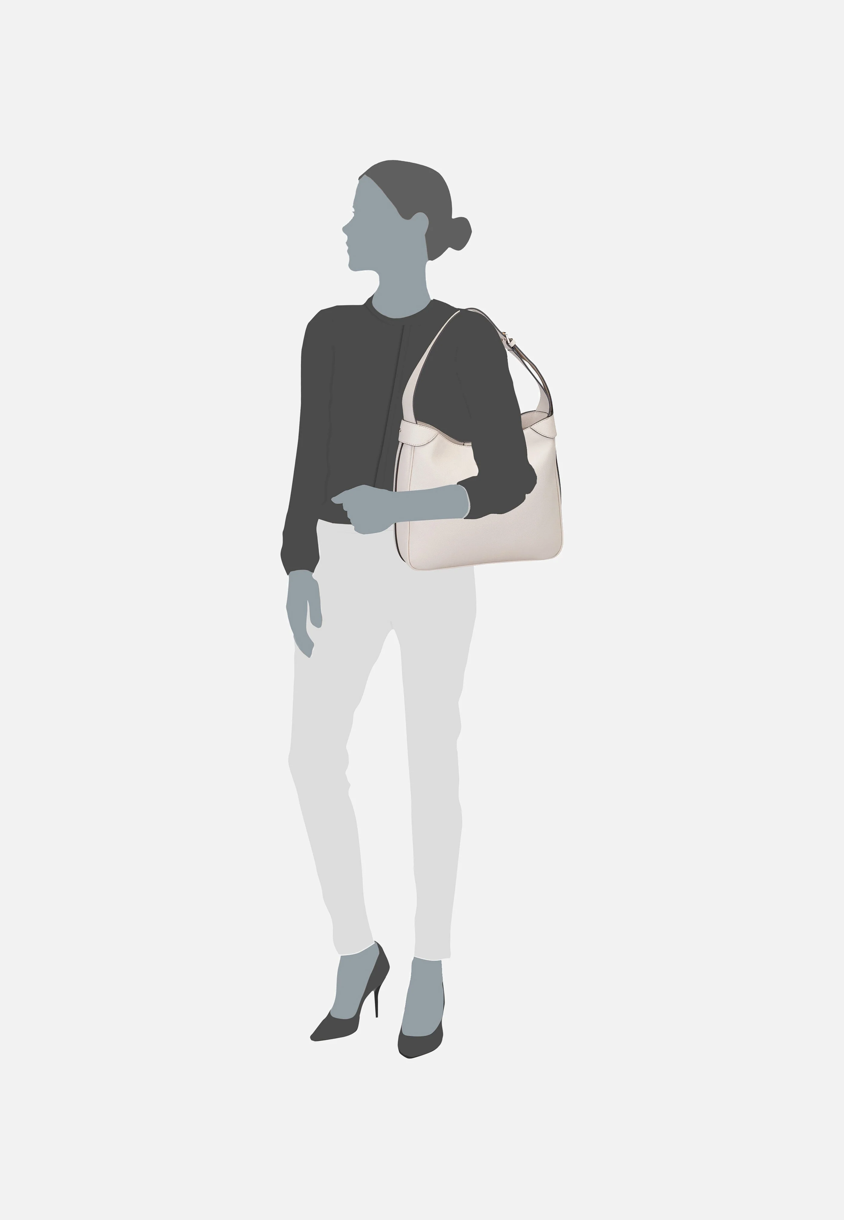 Fedora 19020 Bone - Hobo Bag - Image 6