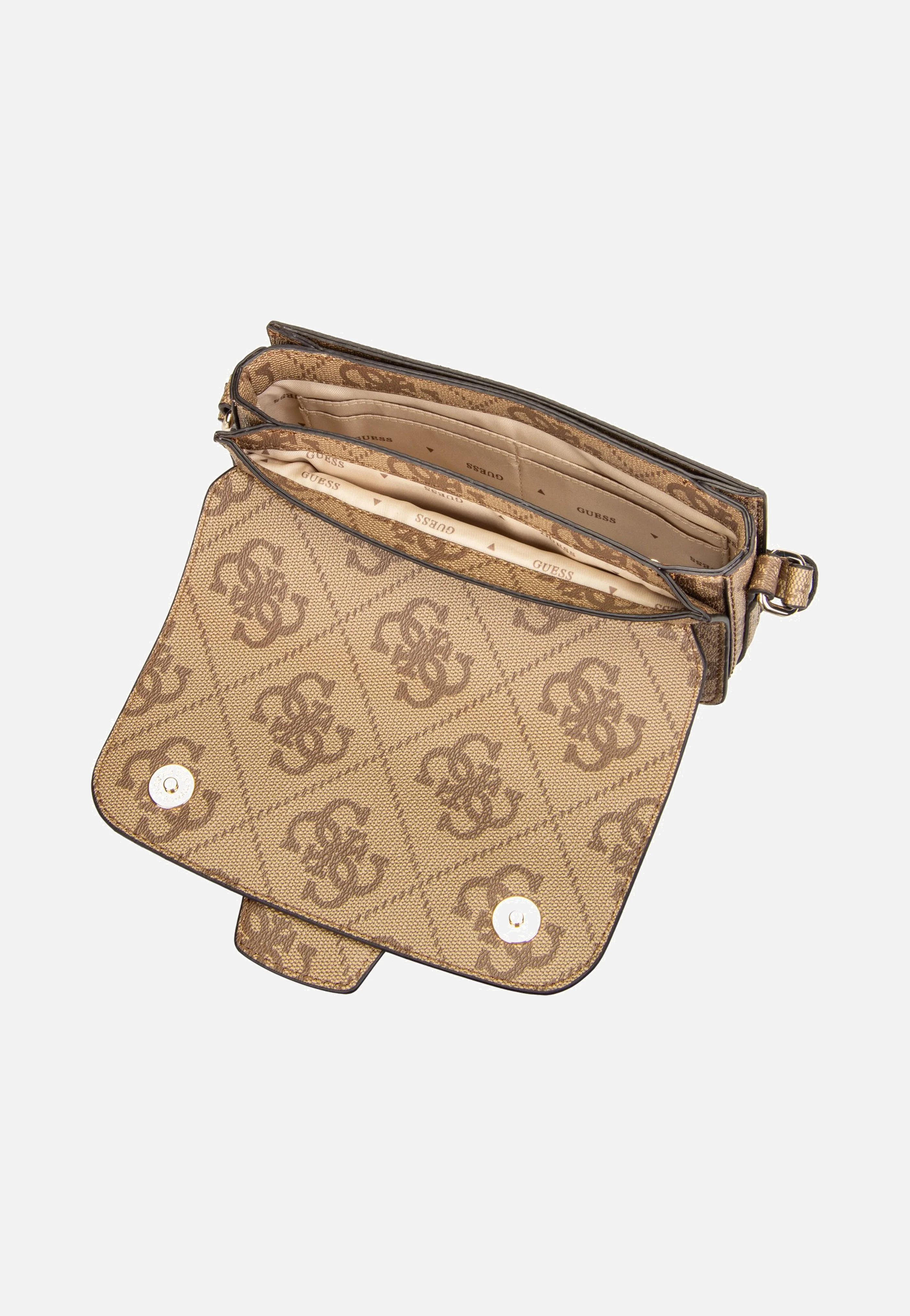 Janie Logo Conv Xbody Flap Latte Logo - Crossbody Bag - Image 7
