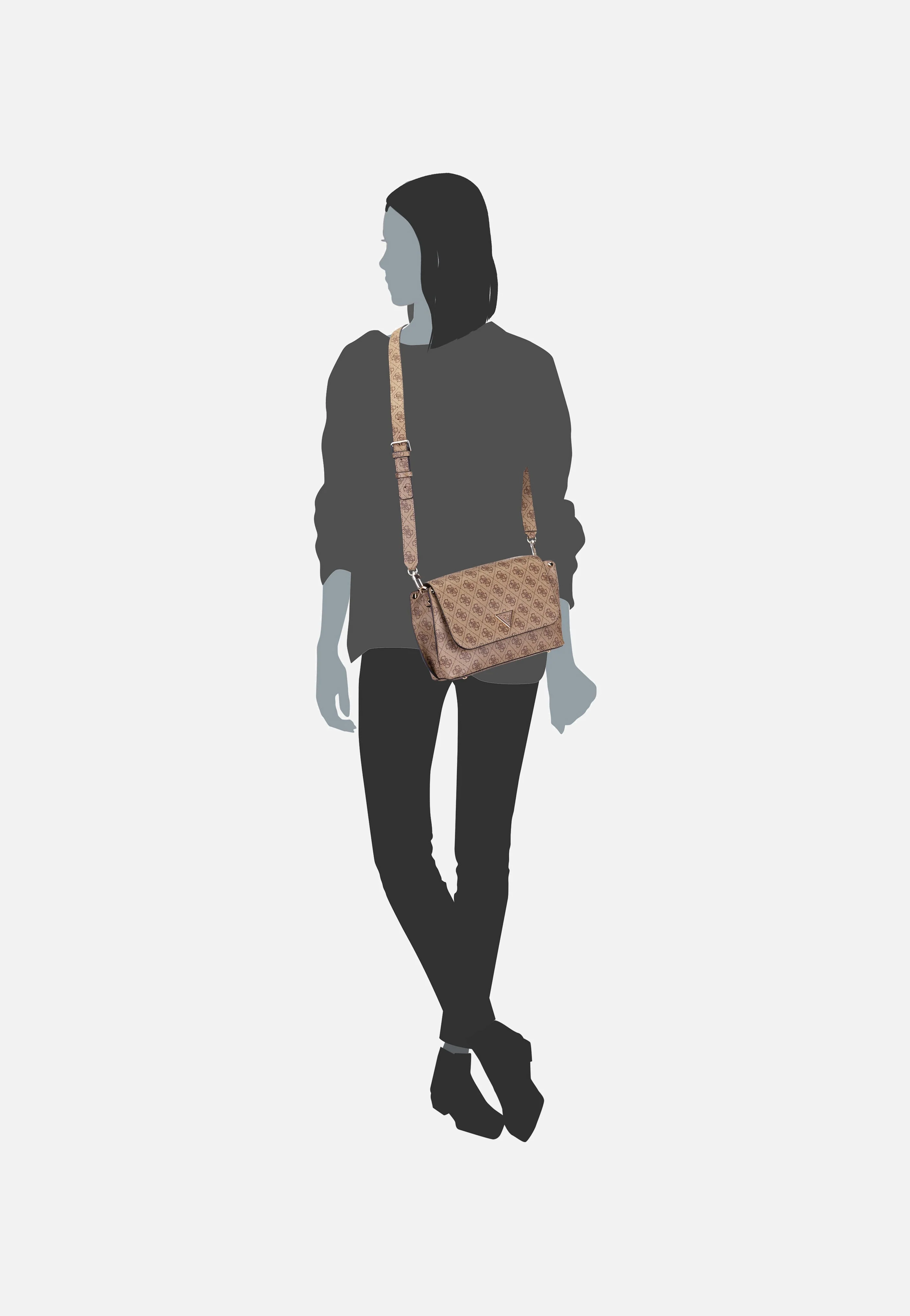 Meridian II Flap CB 74200 Logo Latte - Crossbody Bag - Image 5