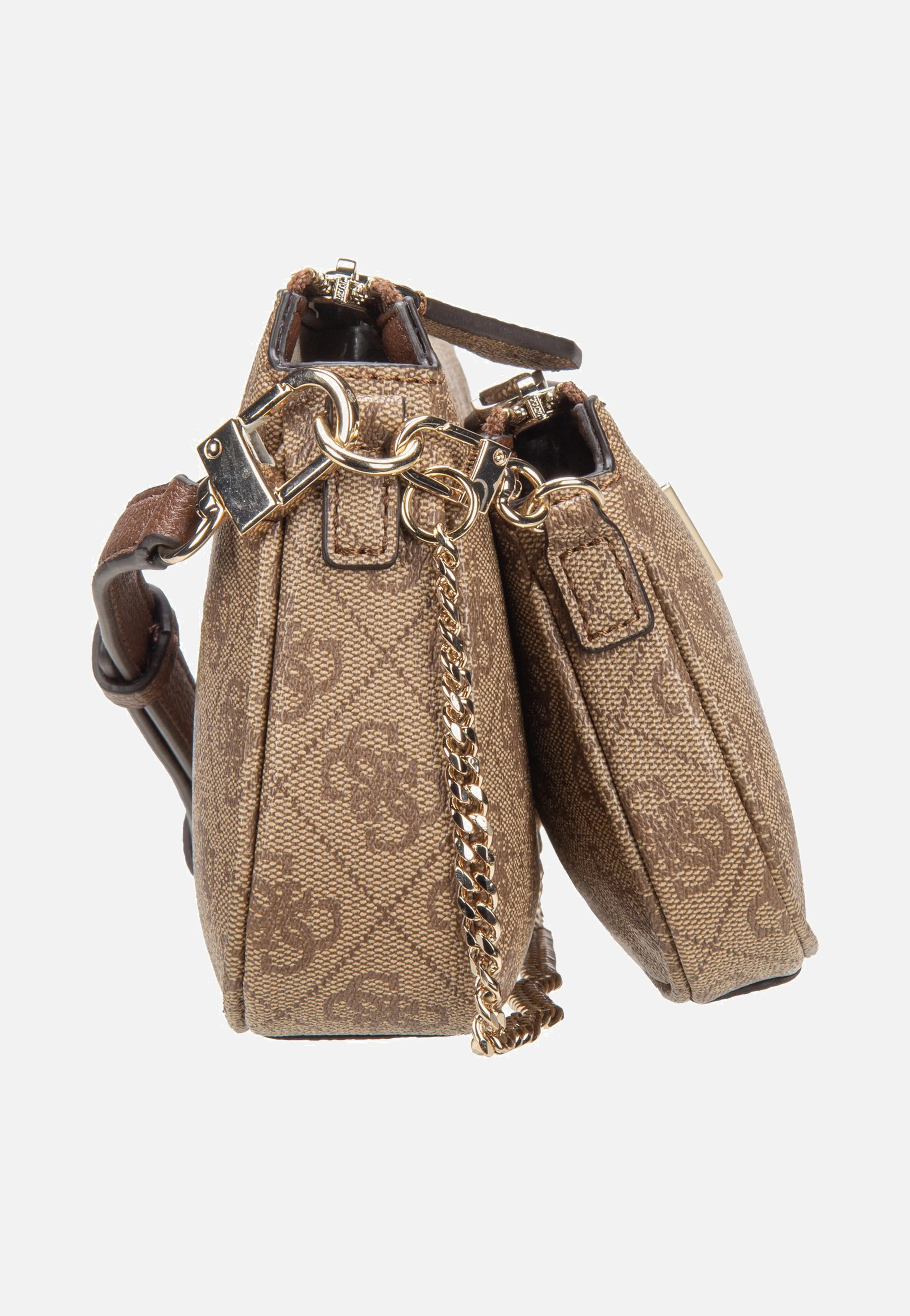 Noelle II Double Pouch CB 72710 Logo Latte/Brown - Crossbody Bag - Image 3