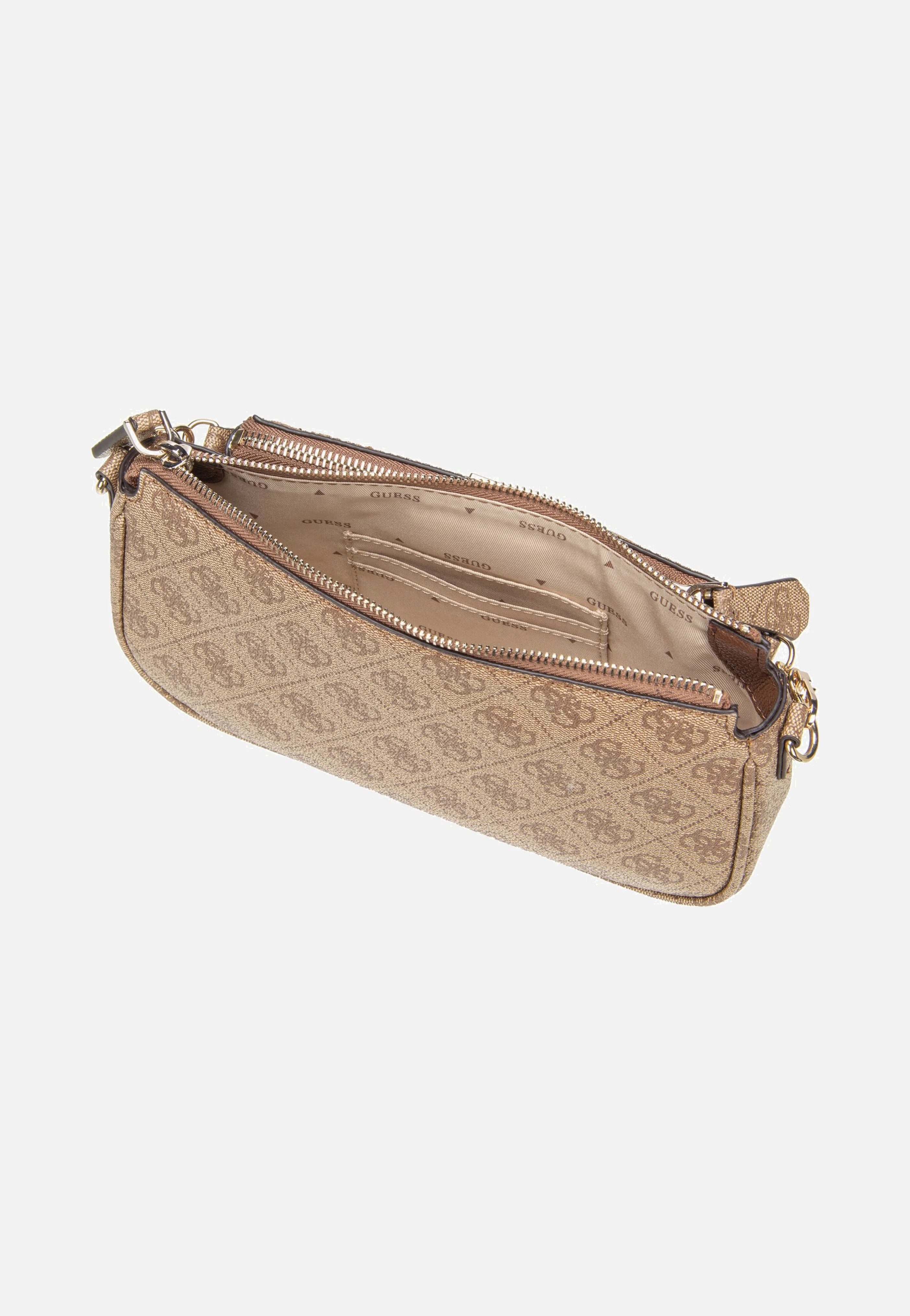 Noelle II Double Pouch CB 72710 Logo Latte/Brown - Crossbody Bag - Image 7