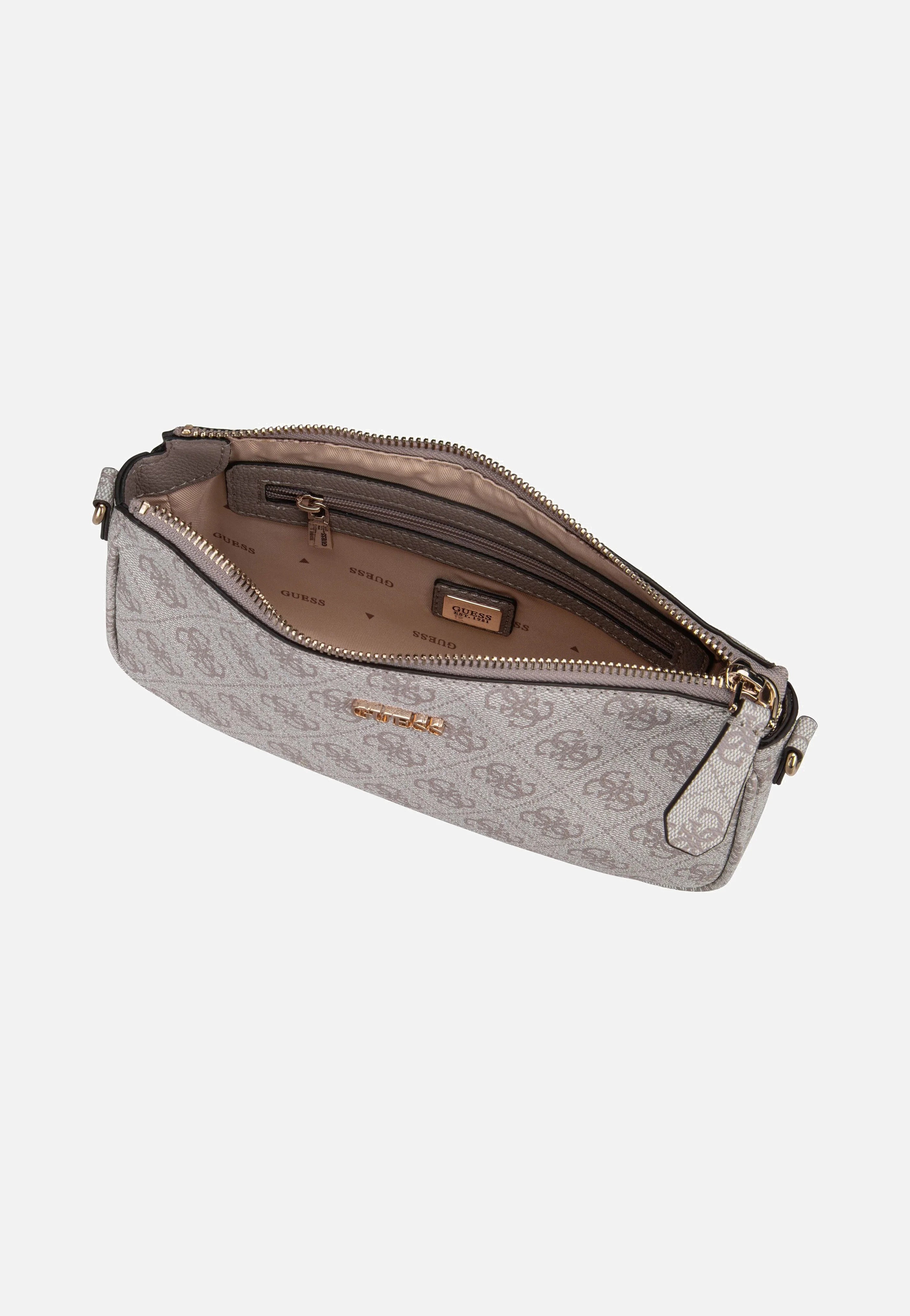 Noelle II Double Pouch CB Logo 72710 Dark Taupe - Crossbody Bag - Image 4