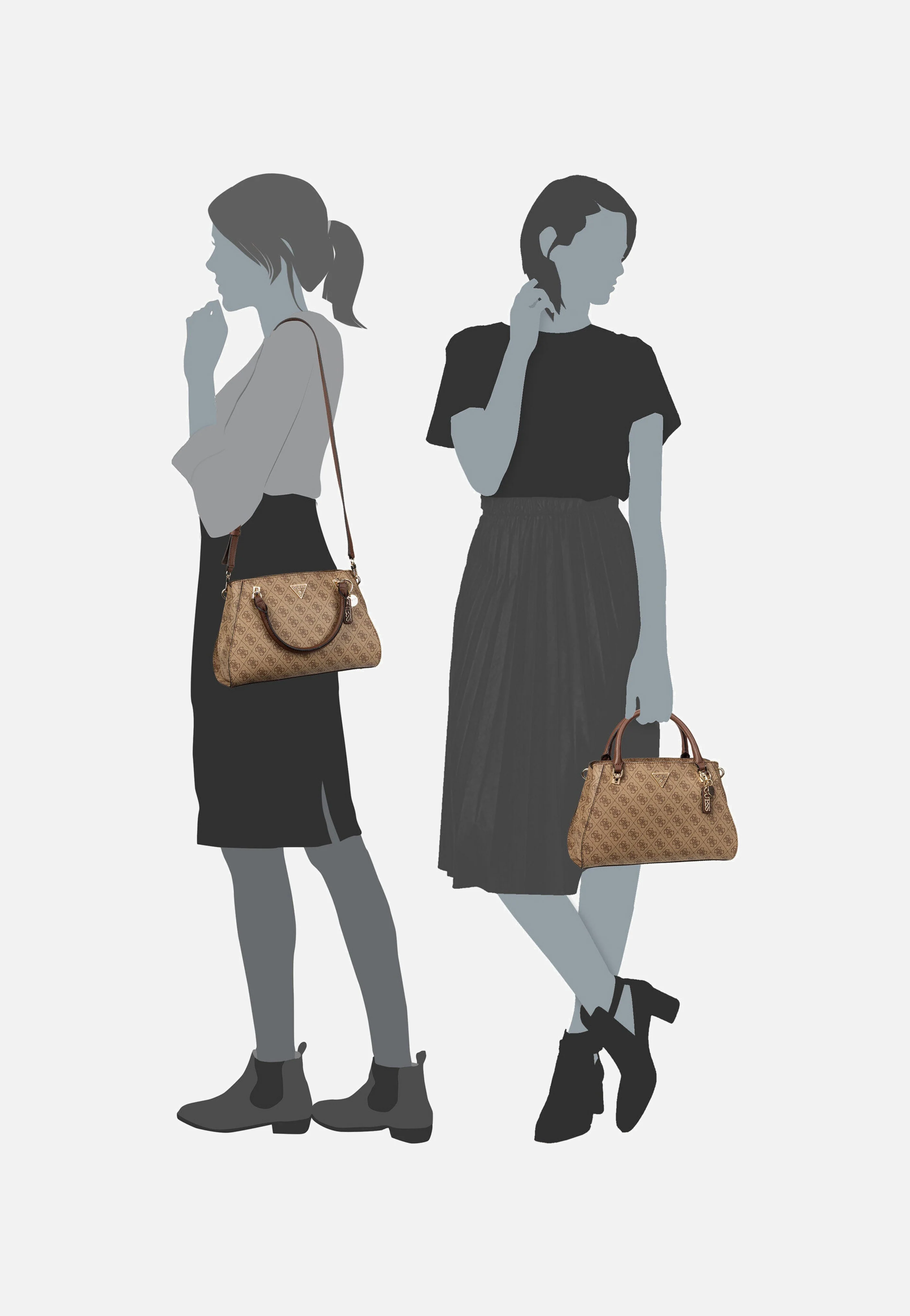 Noelle II Luxury SAT 72070 Logo Latte/Brown - Henkeltasche - Image 7