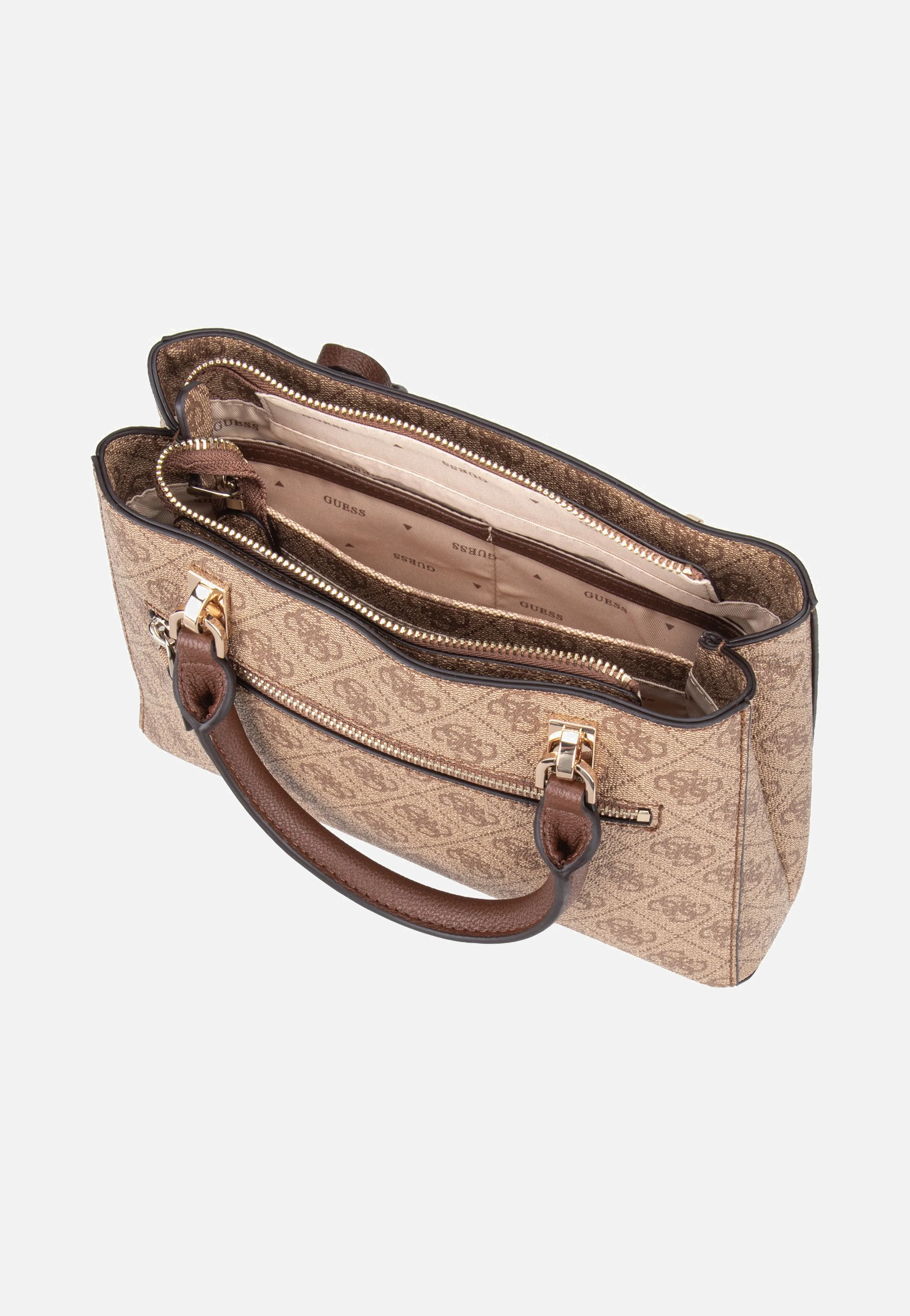 Noelle II Sml Multi Comp Latte Logo/Brown - Satchel - Image 6