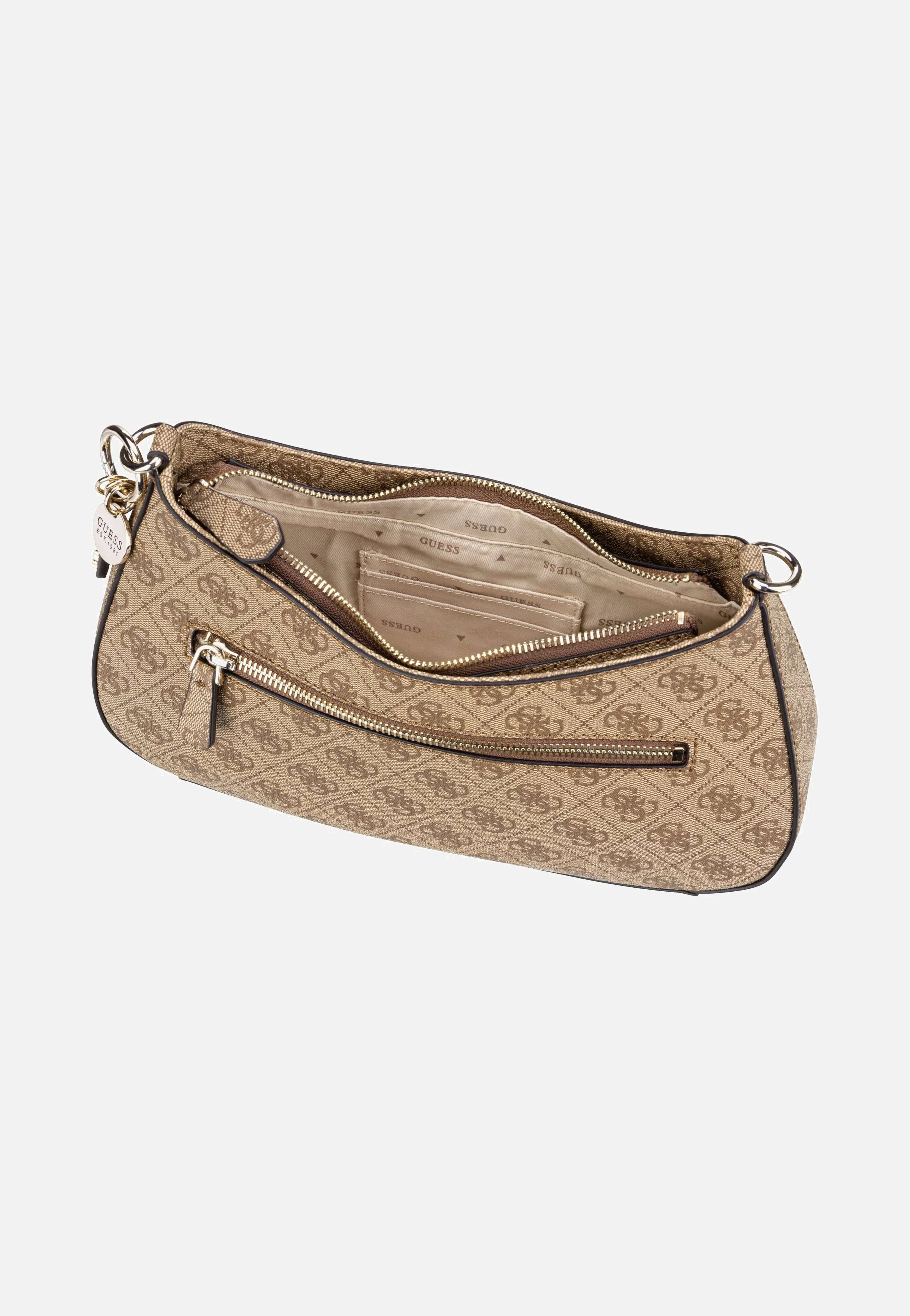 Noelle II Top Zip SHB 72180 Logo Latte/Brown - Abendtasche - Image 3
