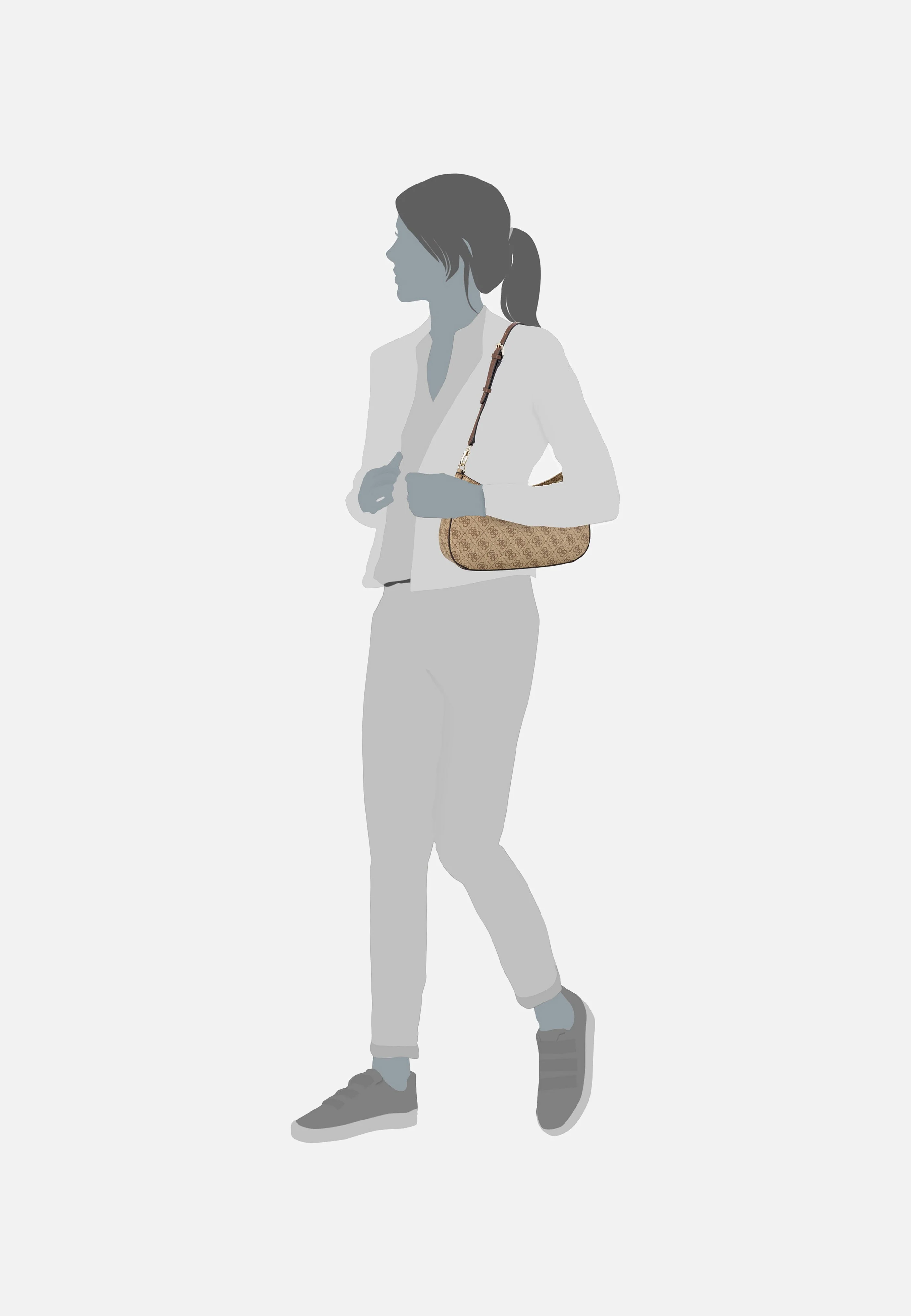 Noelle II Top Zip SHB 72180 Logo Latte/Brown - Abendtasche - Image 6