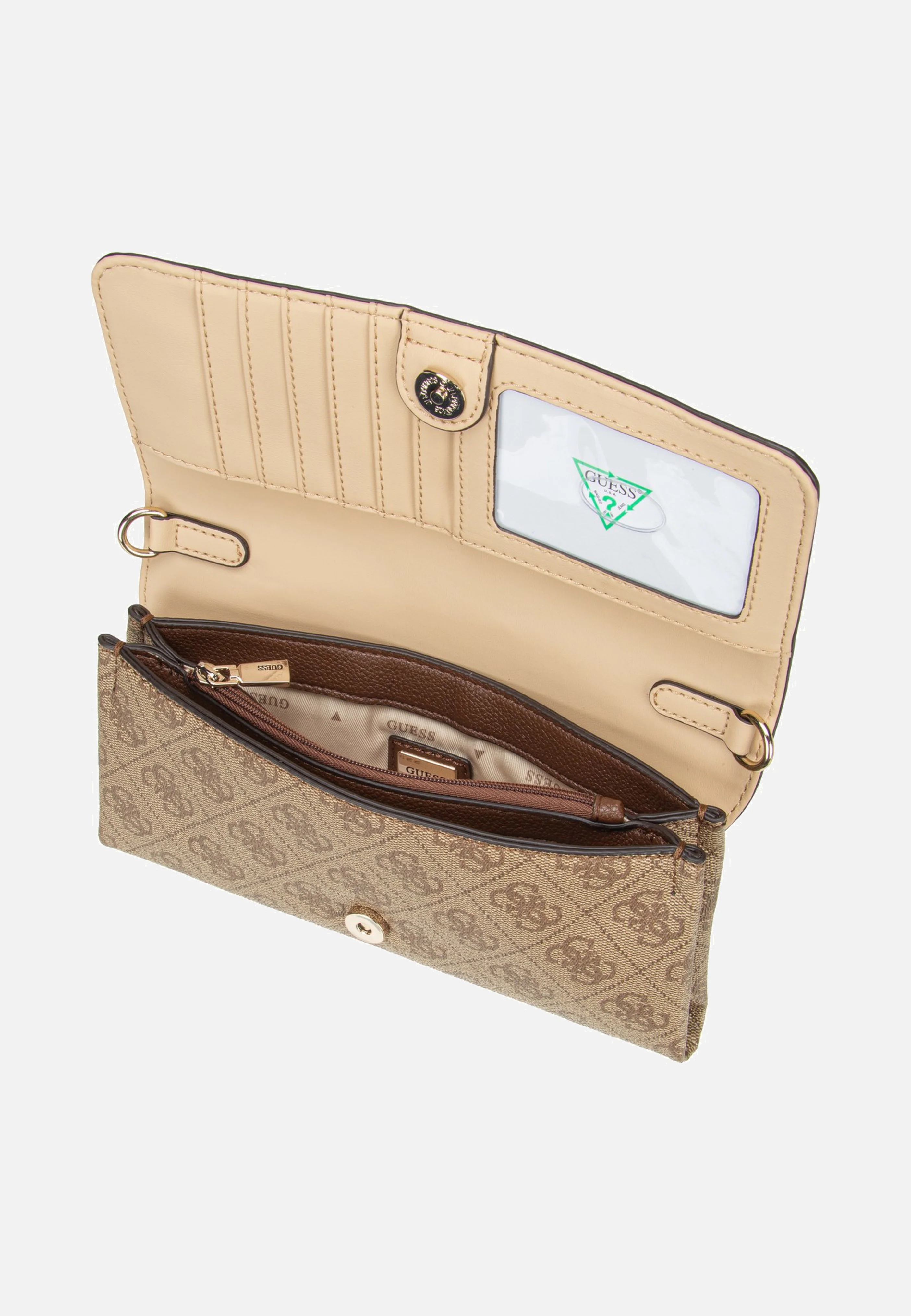 Noelle II Xbody Flap Organizer Latte Logo/Brown - Clutch - Image 5
