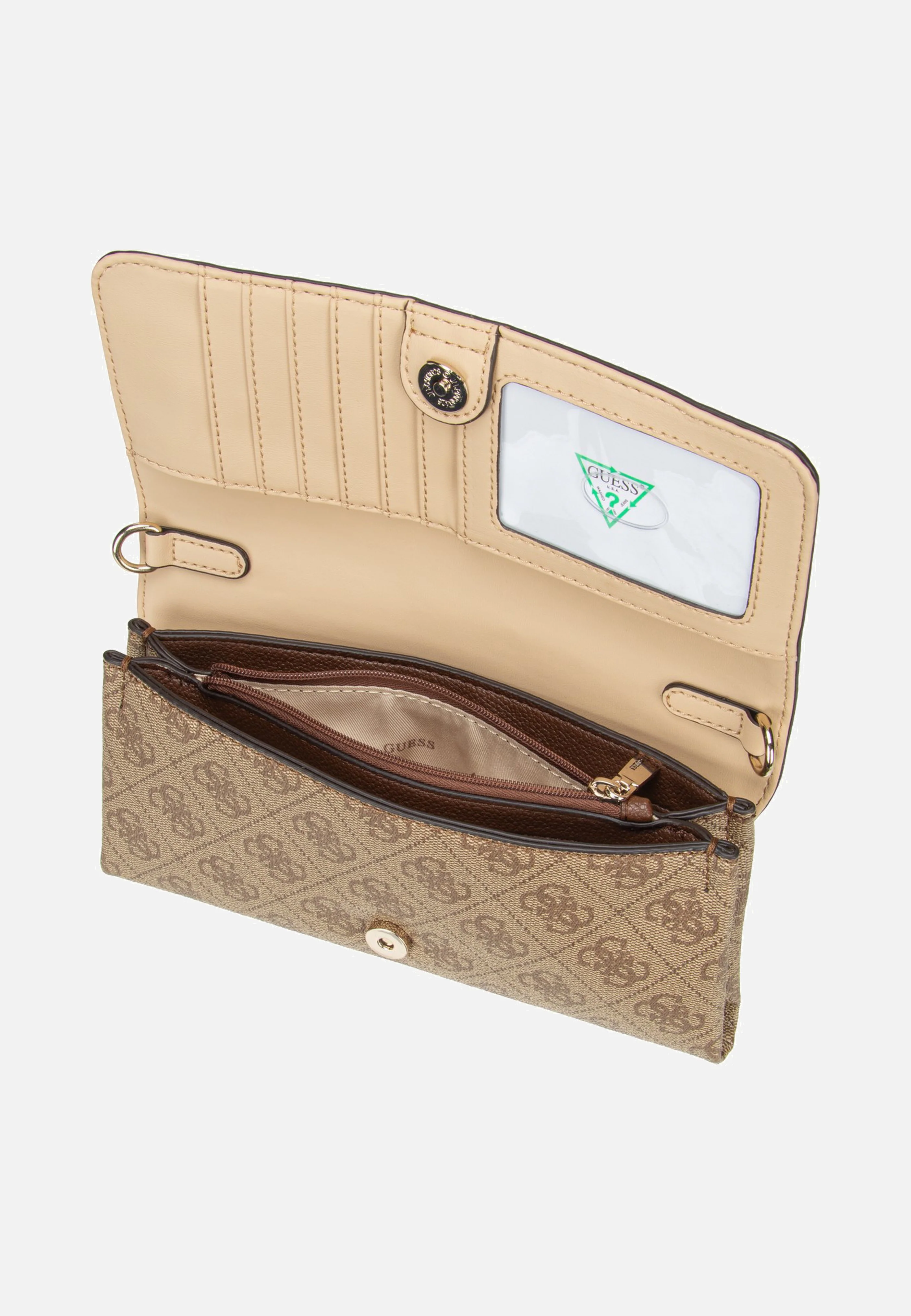 Noelle II Xbody Flap Organizer Latte Logo/Brown - Clutch - Image 6