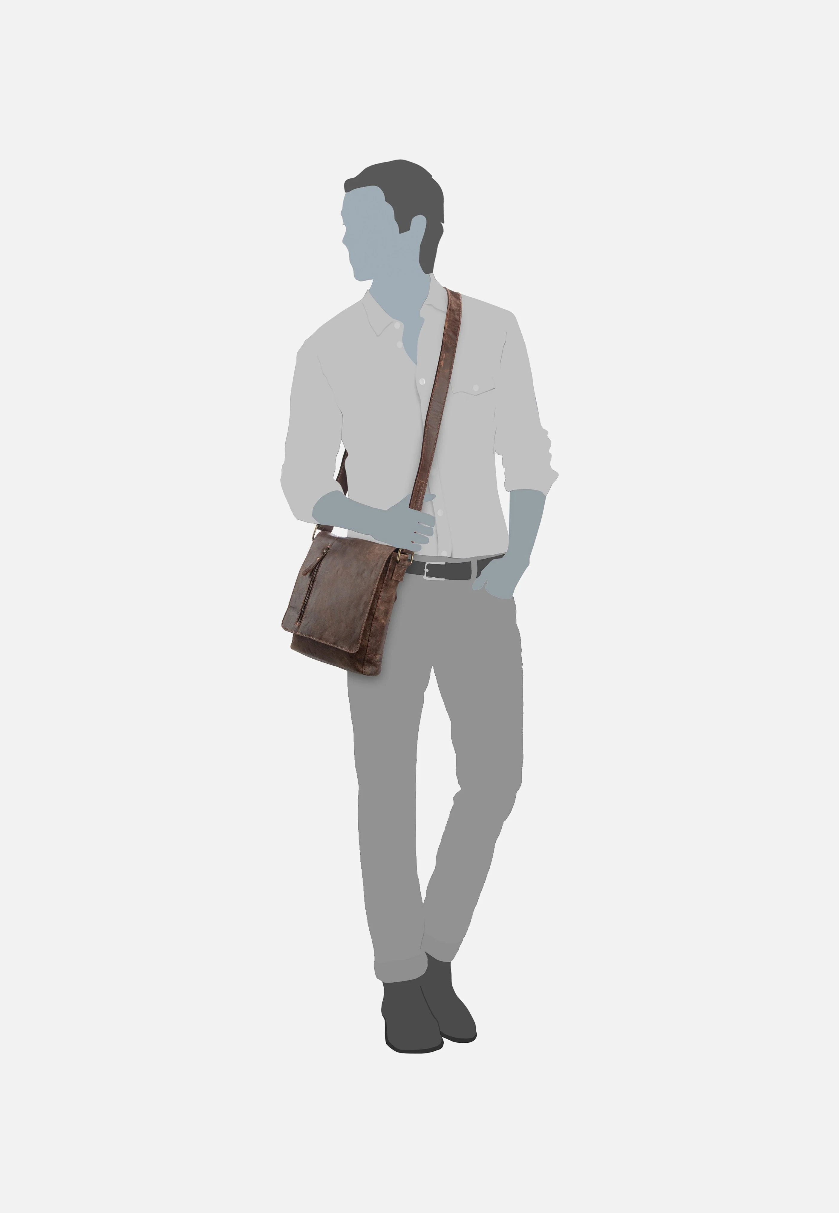 Crunchy 2182 hoch M Braun - Crossbody Bag - Image 5