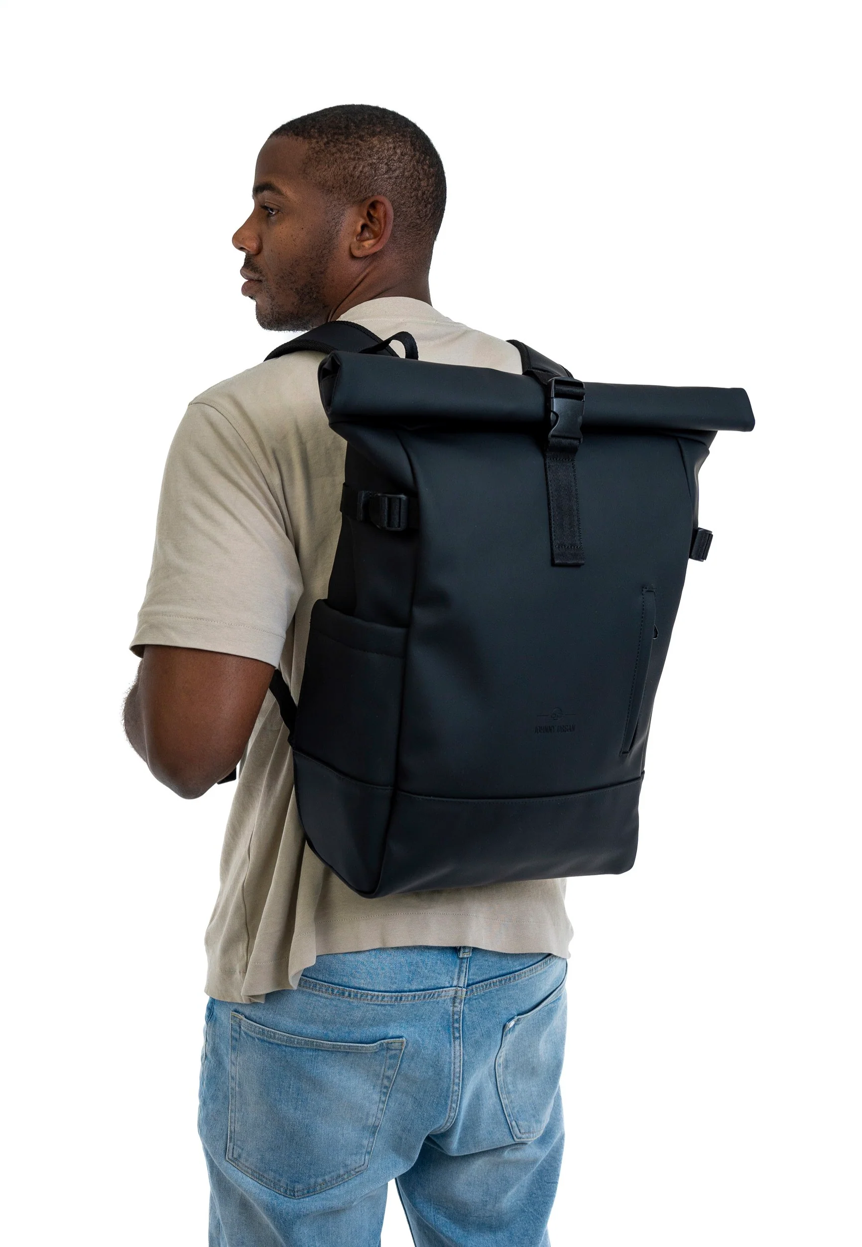 Harvey Large Black - Rolltop Rucksack - Image 15