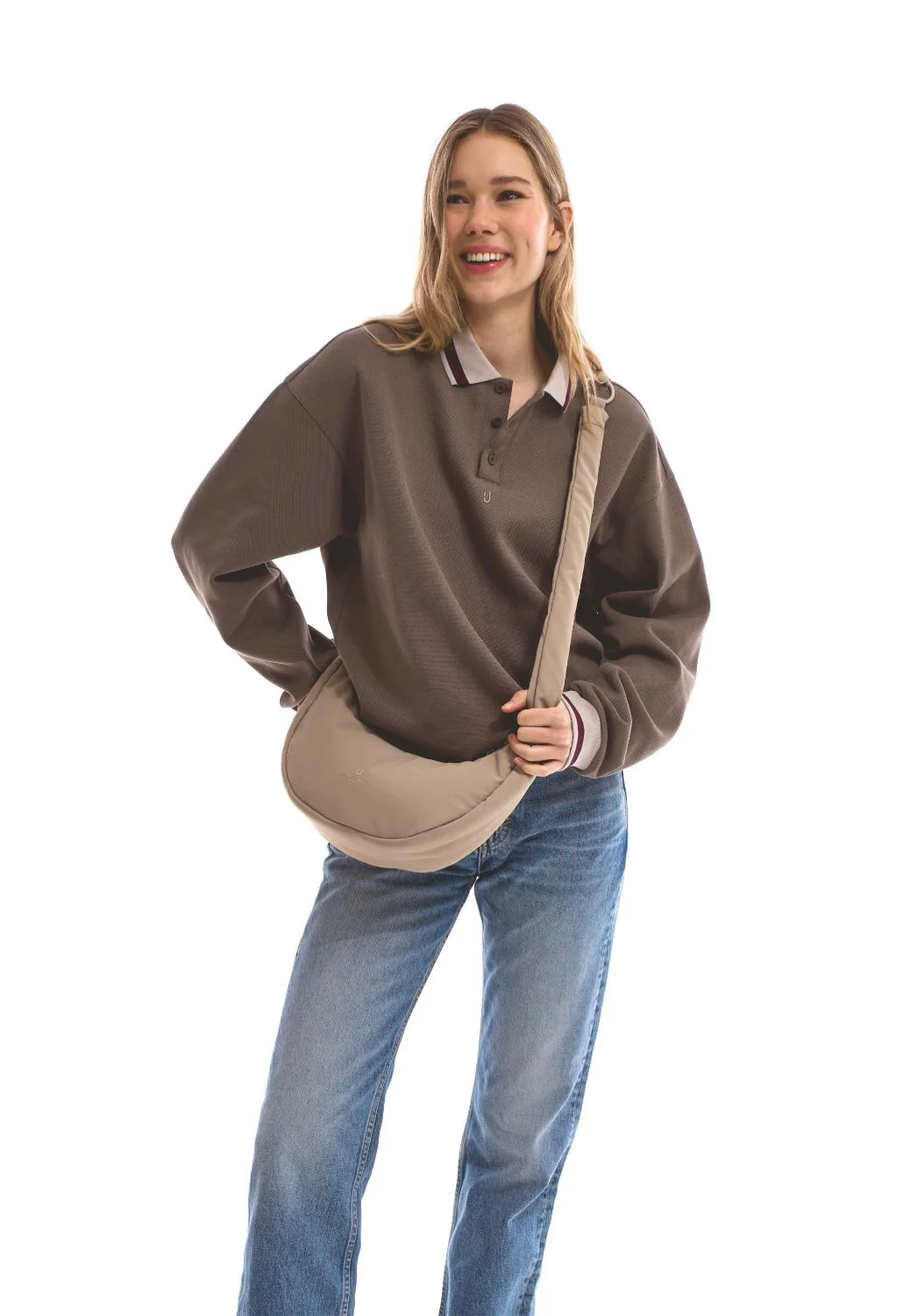 Lou Medium Beige - Crossbody Bag - Image 7