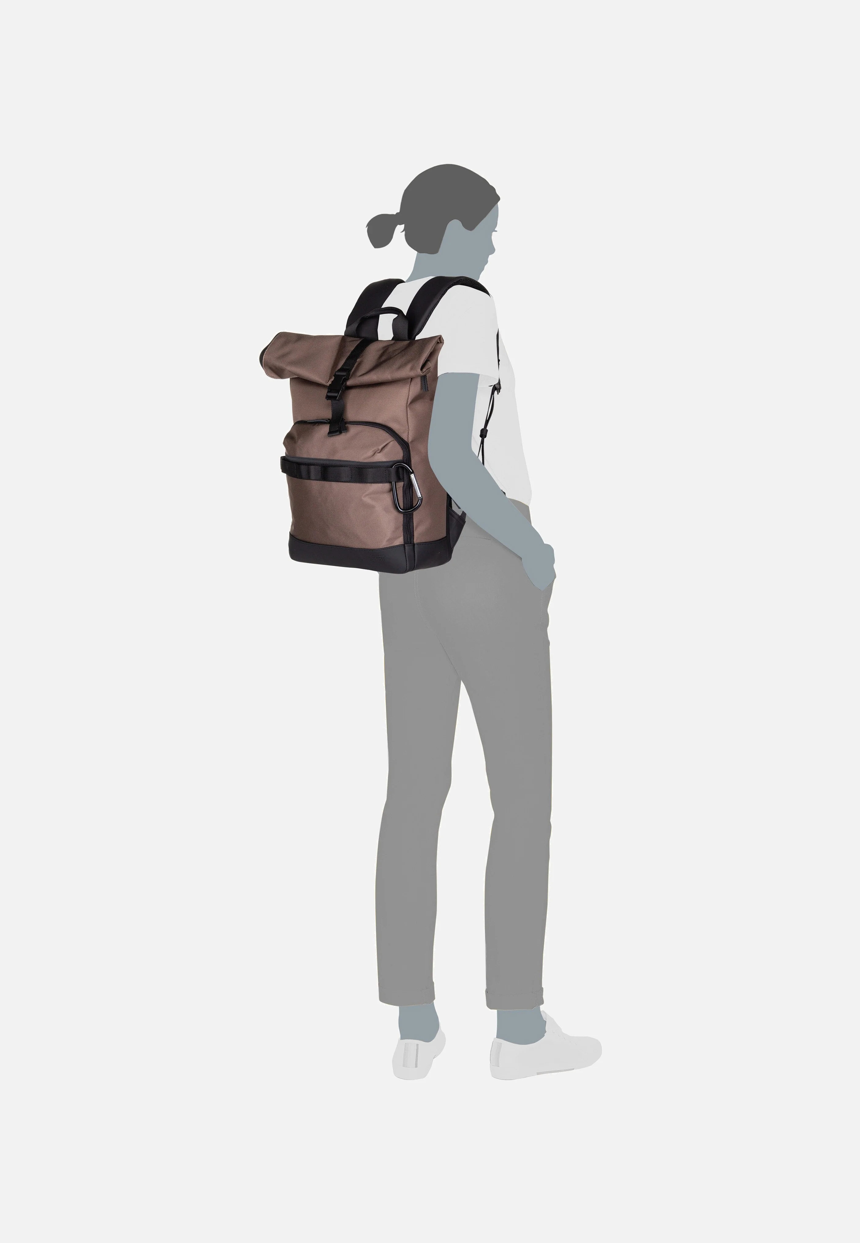 Balling Kurier 4015 Taupe - Rolltop Rucksack - Image 9
