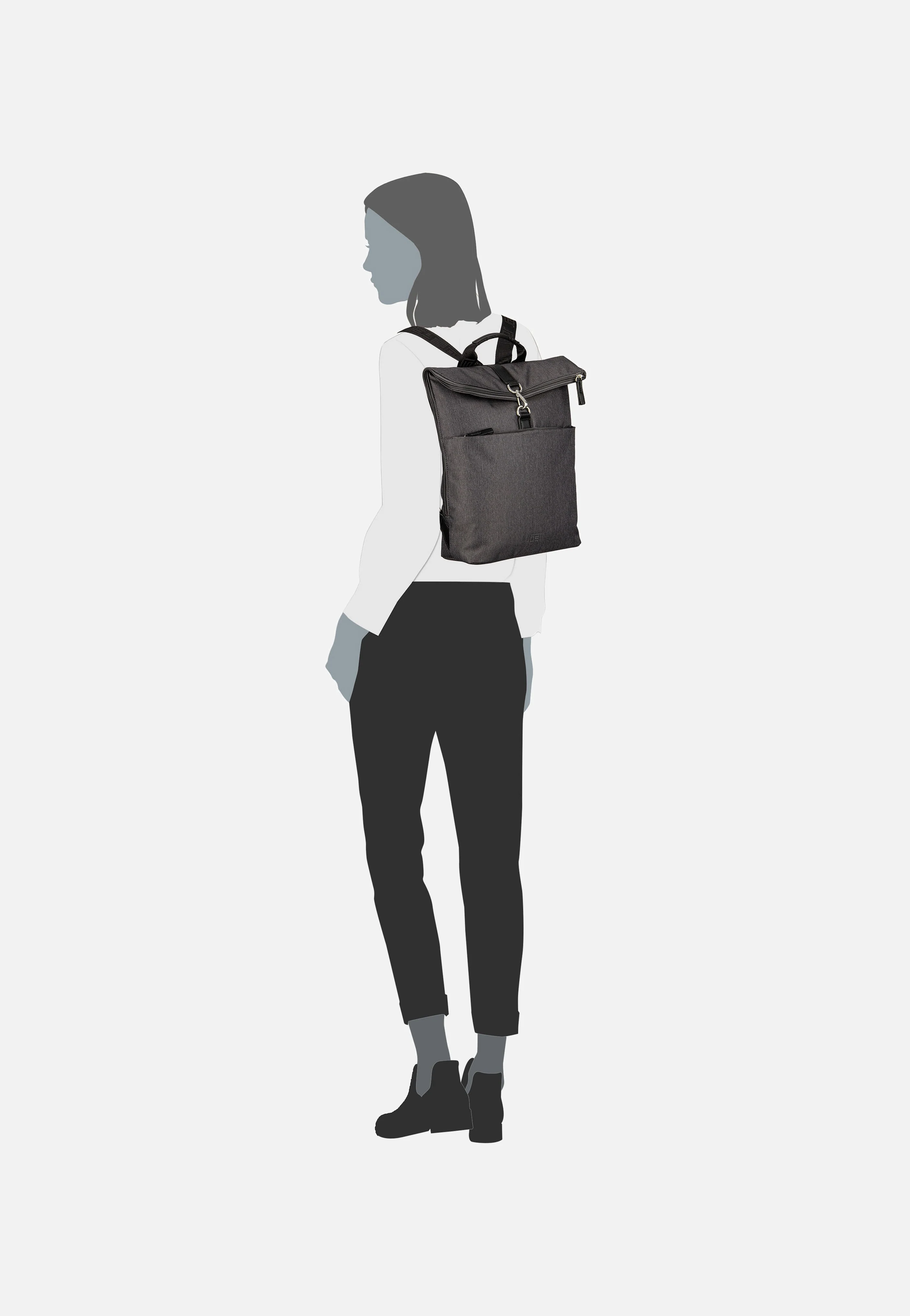 Bergen 1606 Dunkelgrau - Rolltop Rucksack - Image 6
