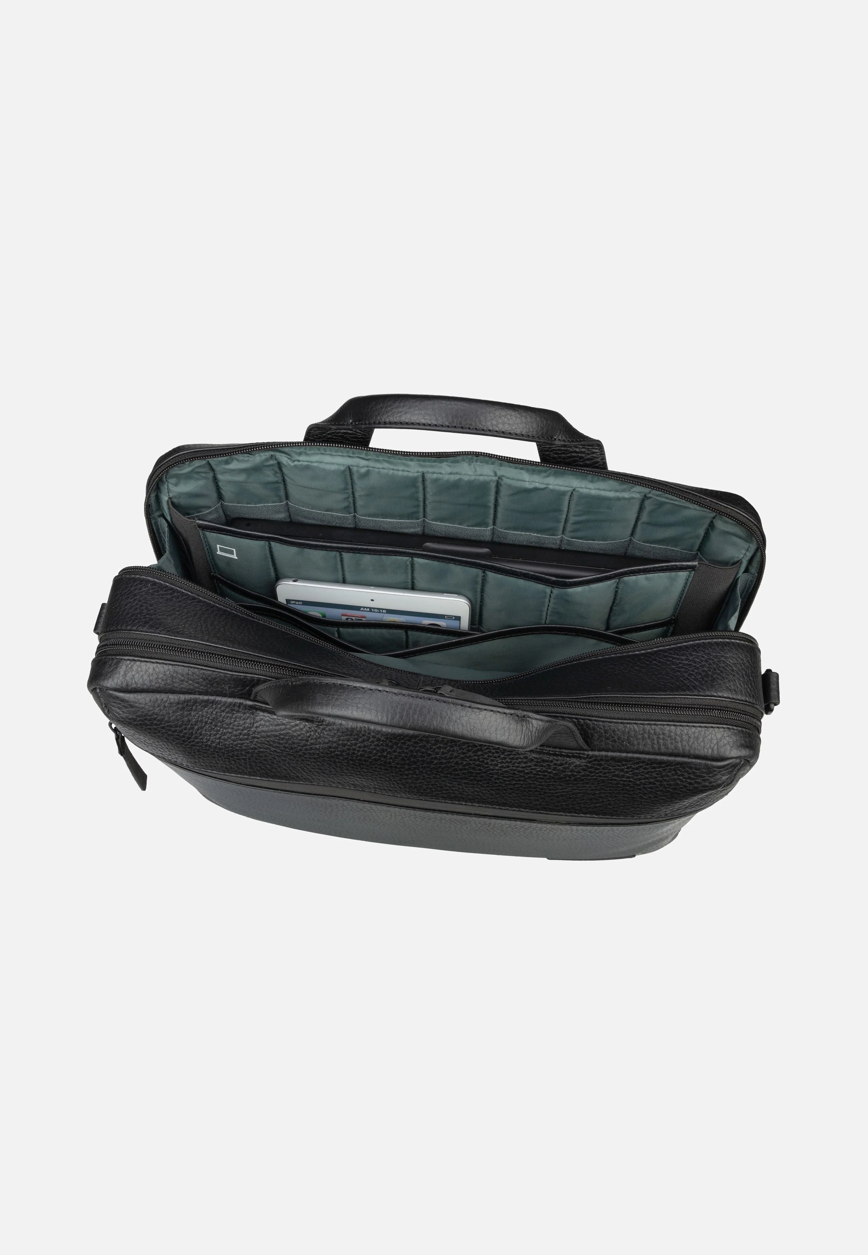 Stockholm Business Bag L 2 Comp Black - Aktentasche - Image 4
