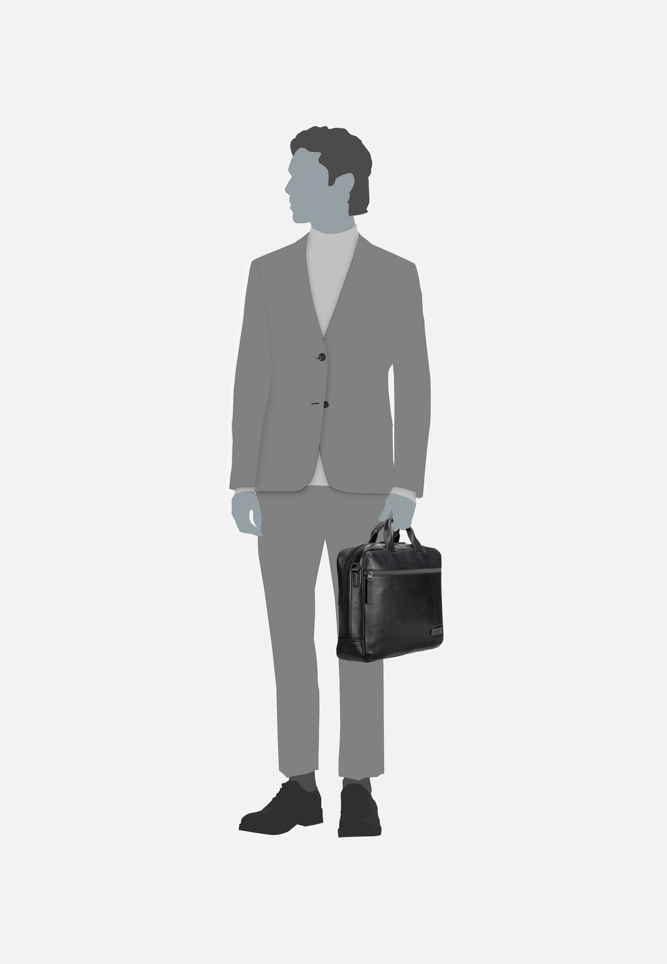 Stockholm Business Bag M 1 Comp Black - Aktentasche - Image 8