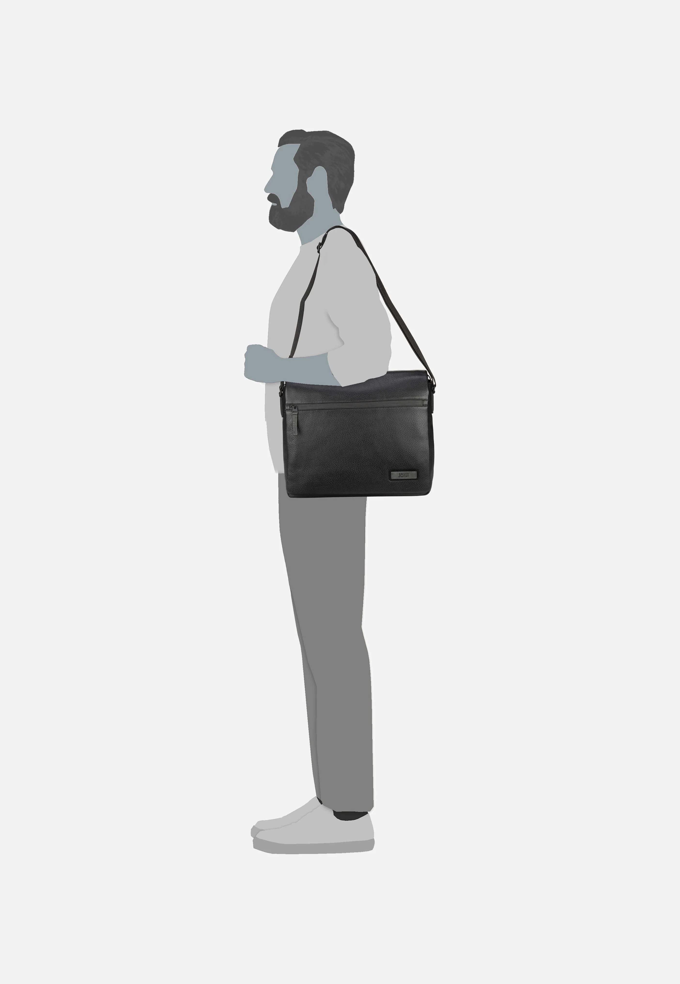 Stockholm Flap L Black - Messenger Bag - Image 8