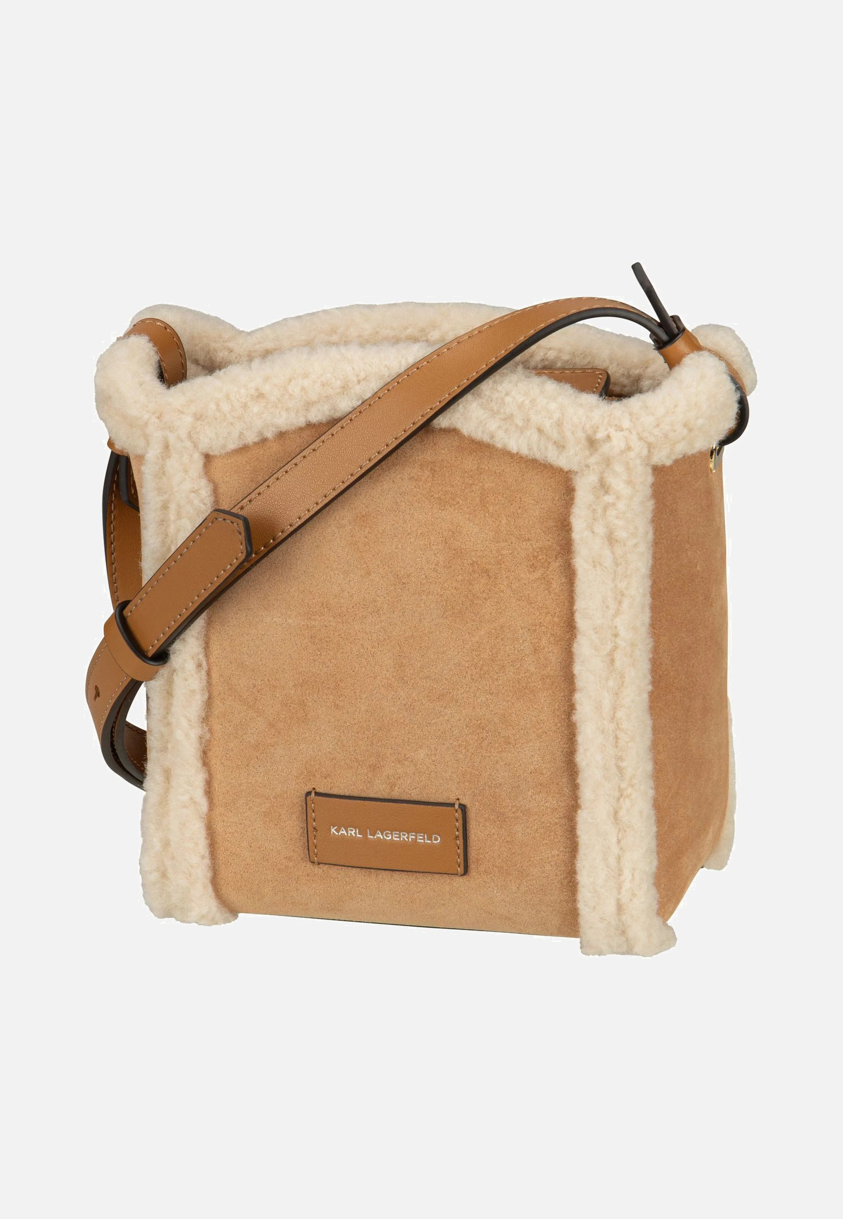 K/Circle SM Bucket Shearling Caramel - Crossbody Bag - Image 2