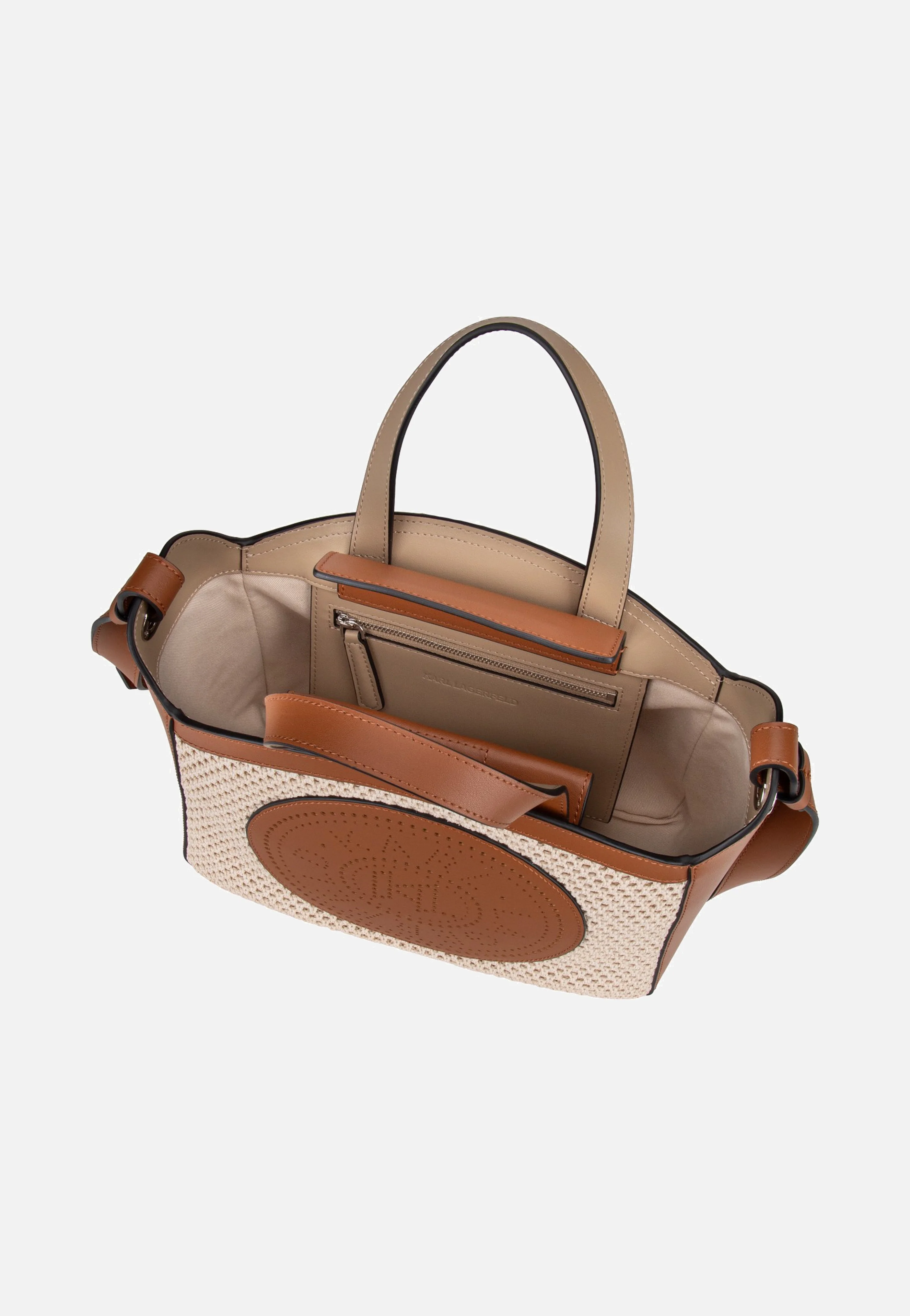 K/Circle SM Tote Raffia Mesh Natural/Tan - Tote Bag - Image 5