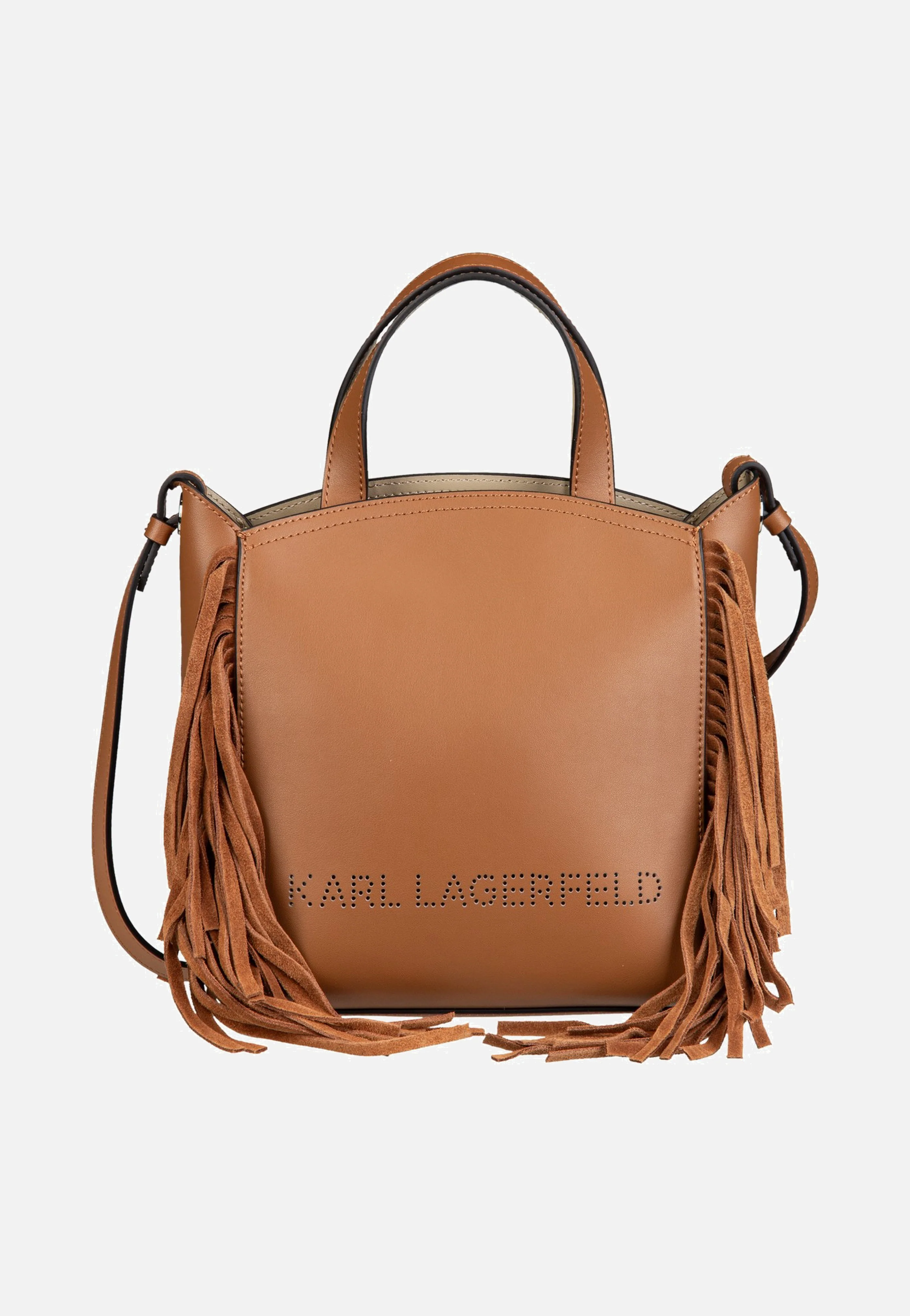 K/Circle SM Zip Tote Fringes Dark Tan - Tote Bag - Image 2