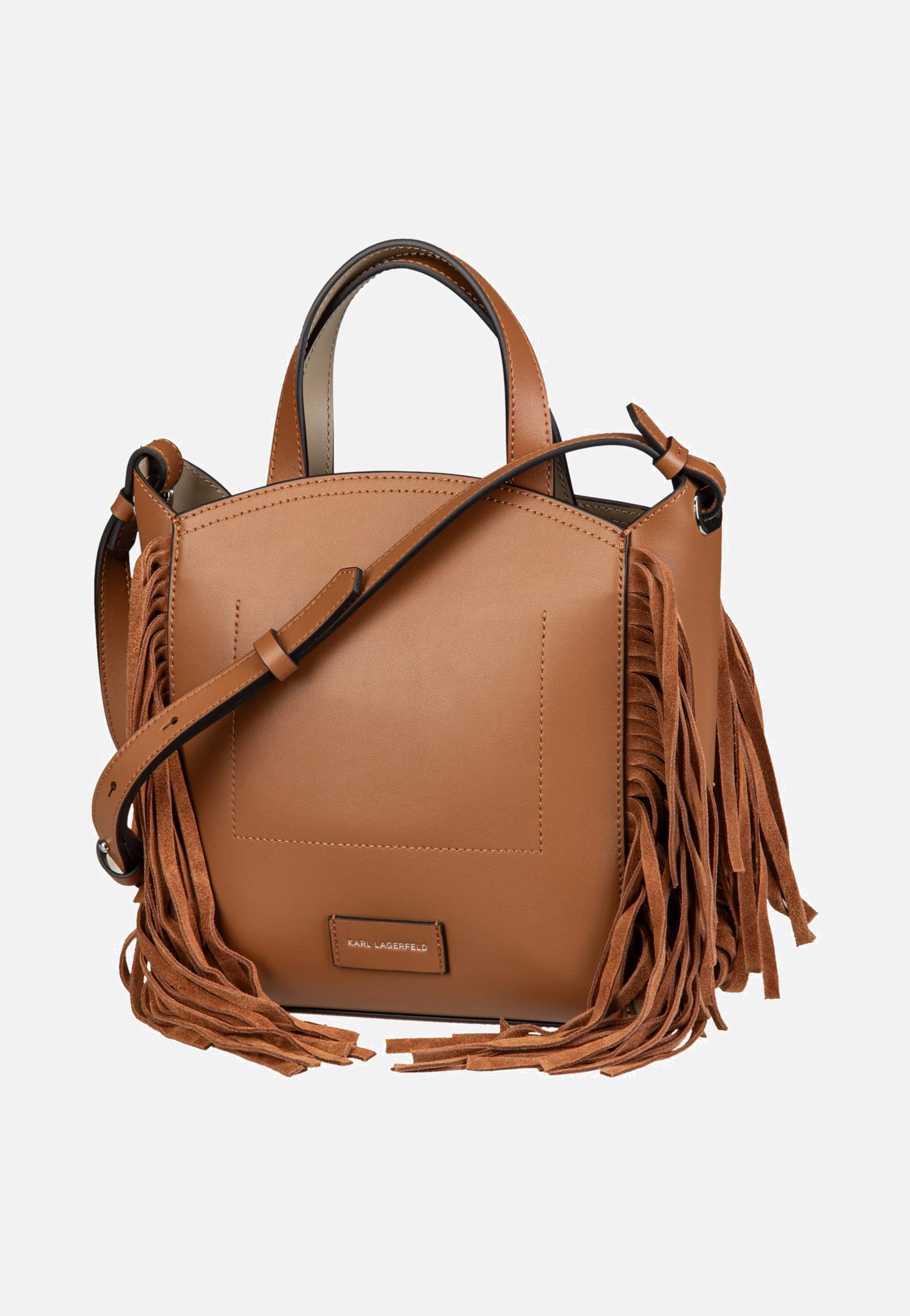 K/Circle SM Zip Tote Fringes Dark Tan - Tote Bag - Image 3
