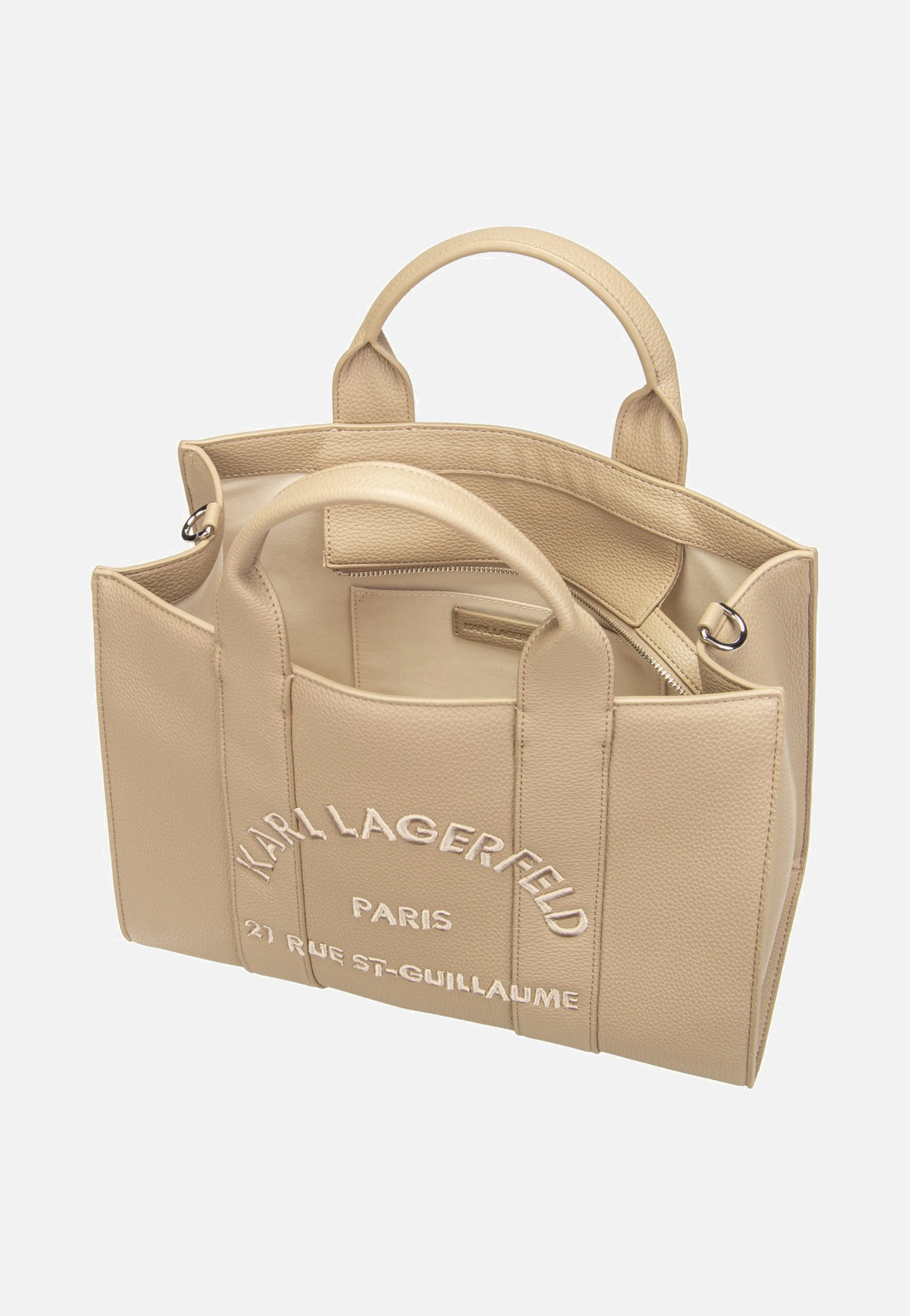 K/RSG MD Square Tote Peb Emb Nougat - Tote Bag - Image 5