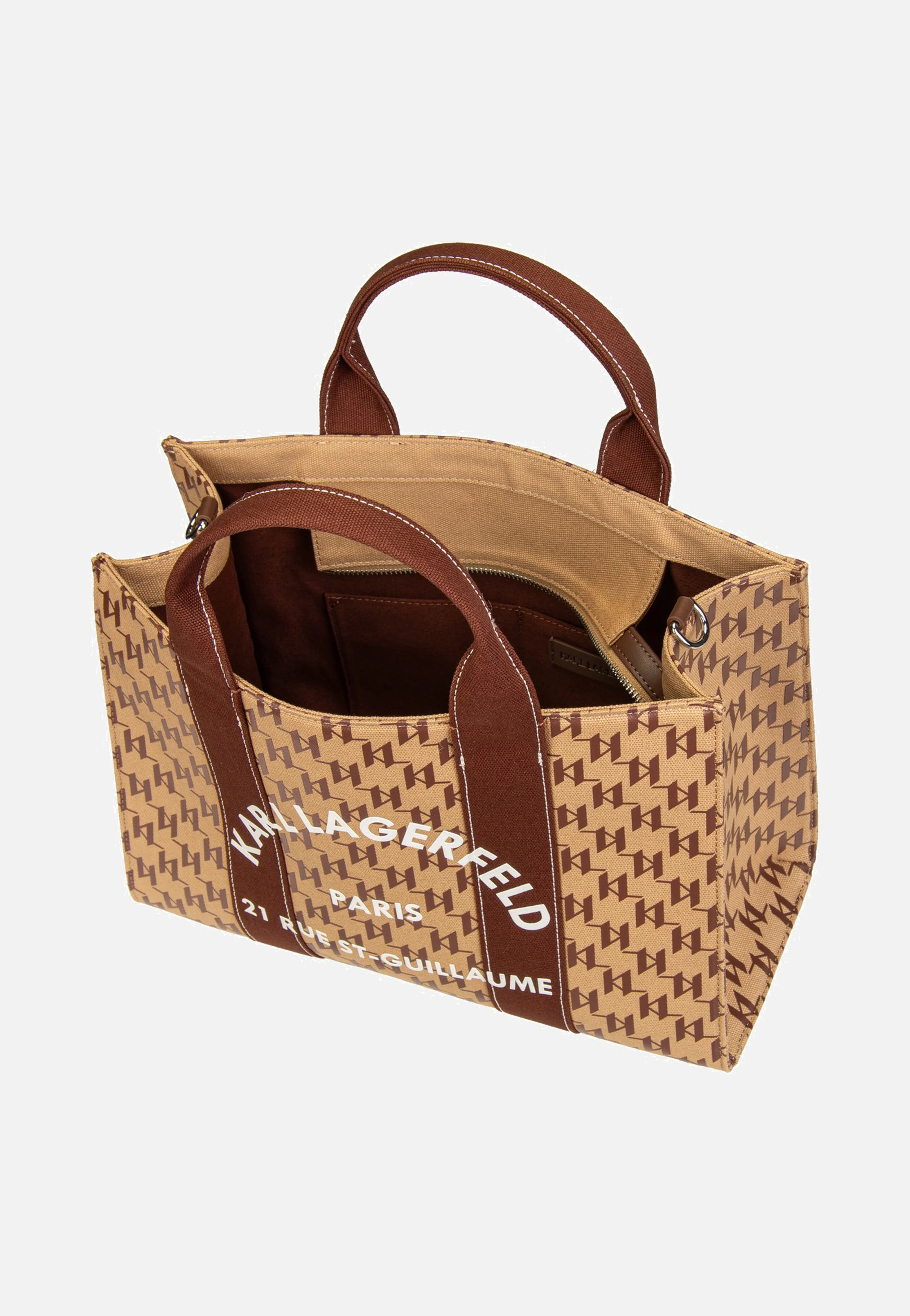 K/RSG Square Mono MD Tote Monogram Nougat Brown - Tote Bag - Image 5