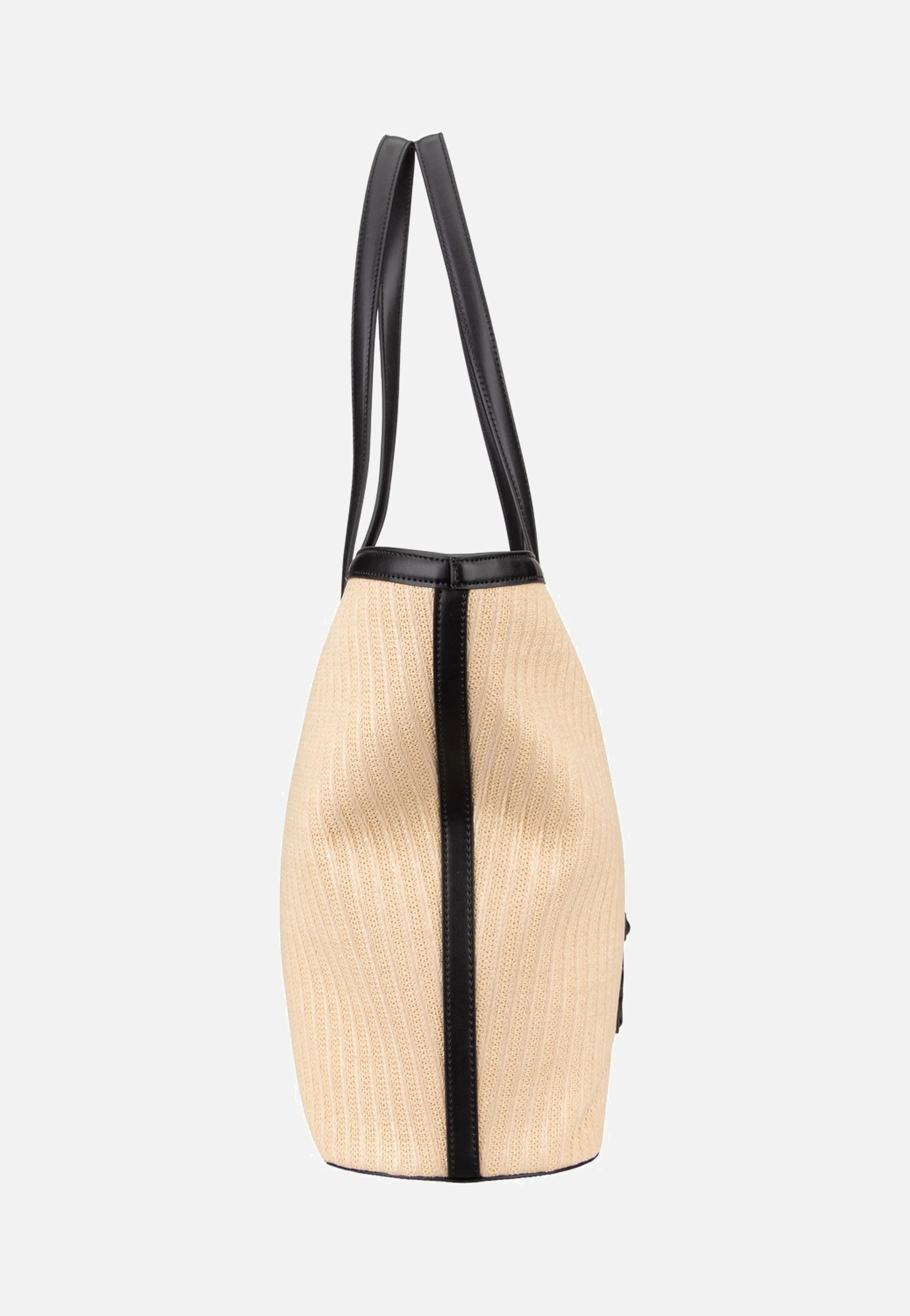 K/Signature Raffia MD Tote Natural/Black - Shopper - Image 4