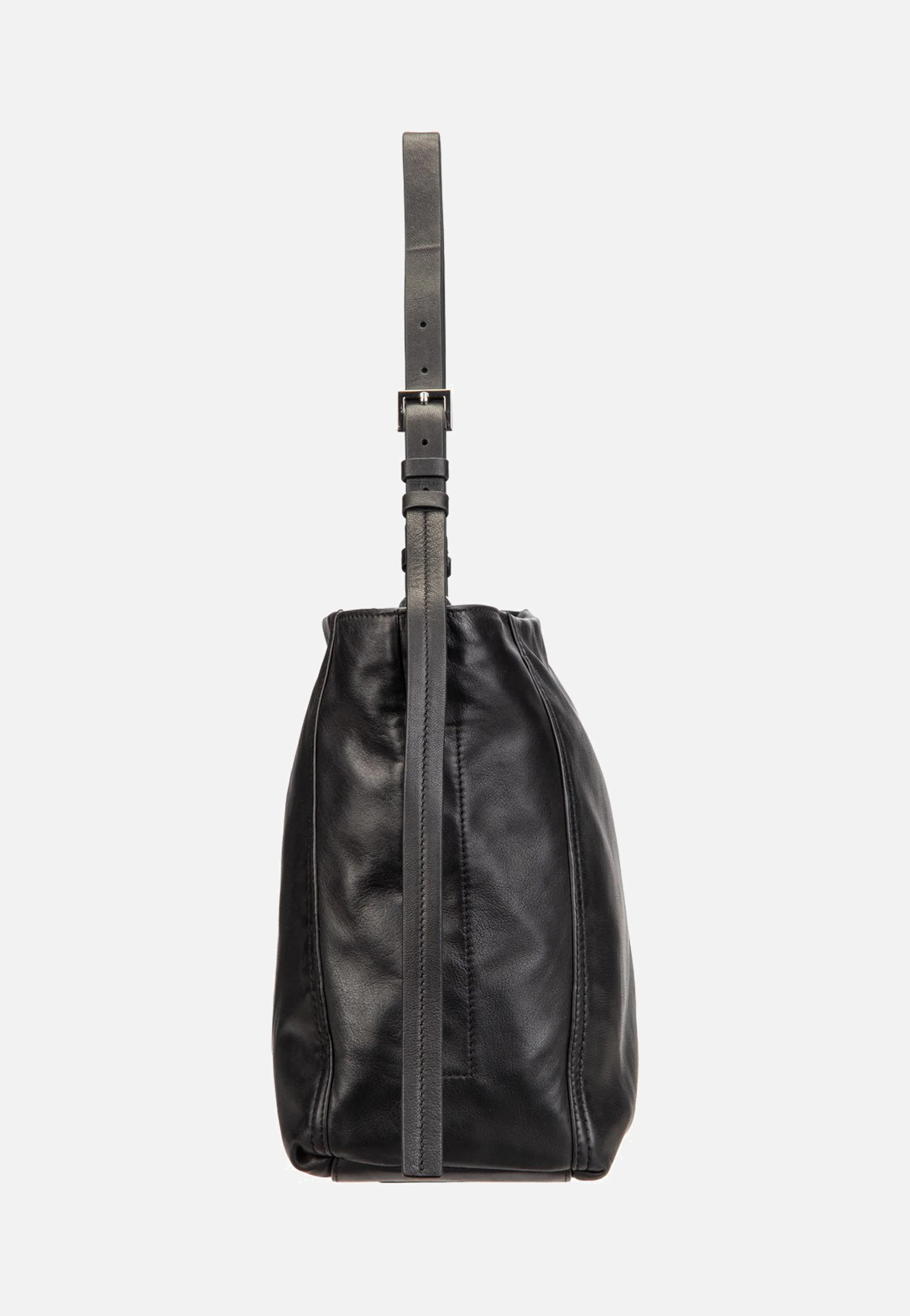 Chudy Hobo M Sheep Natural Black - Hobo Bag - Image 4