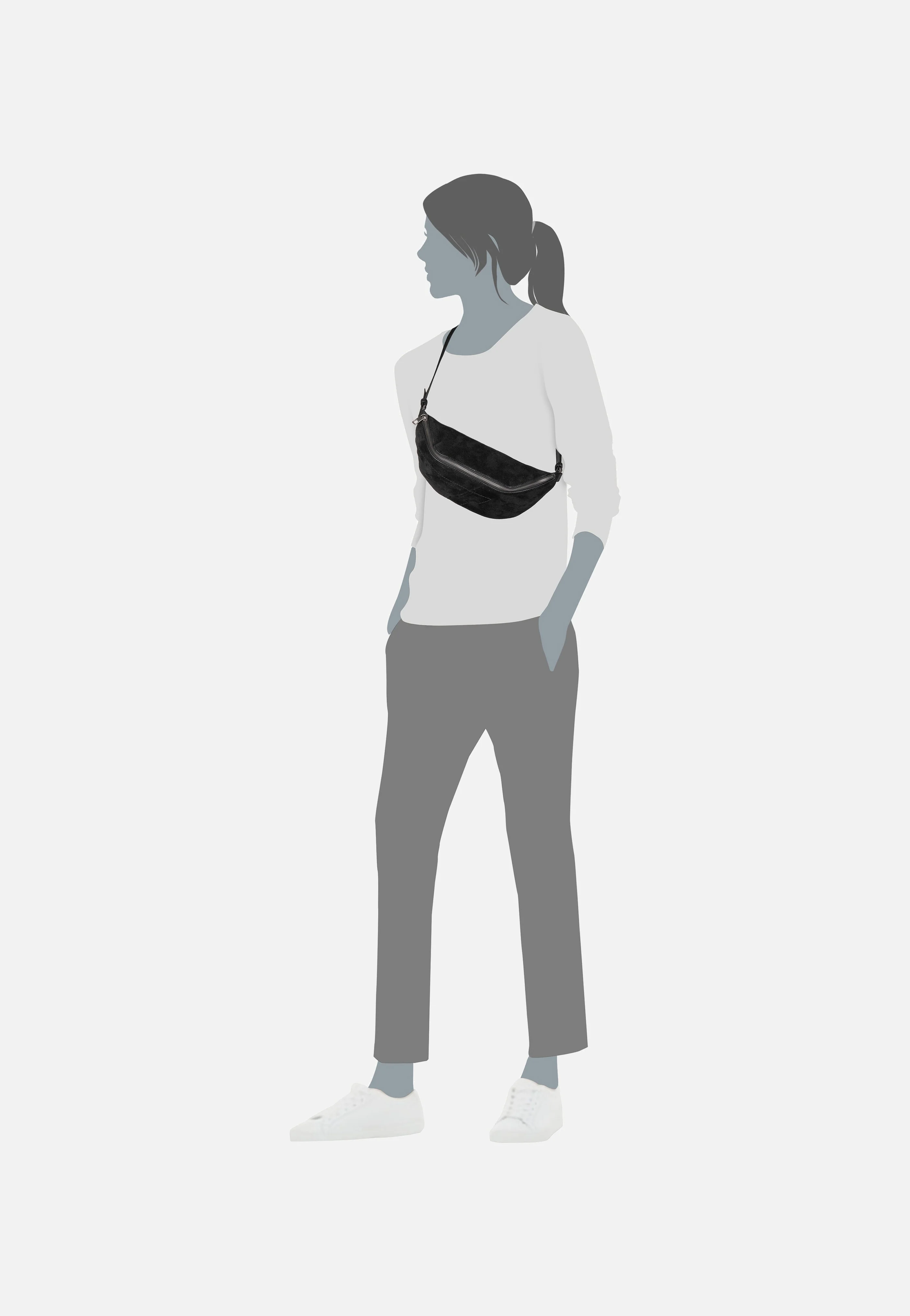 Edda Suede 2155300 Black - Sling Bag - Image 5