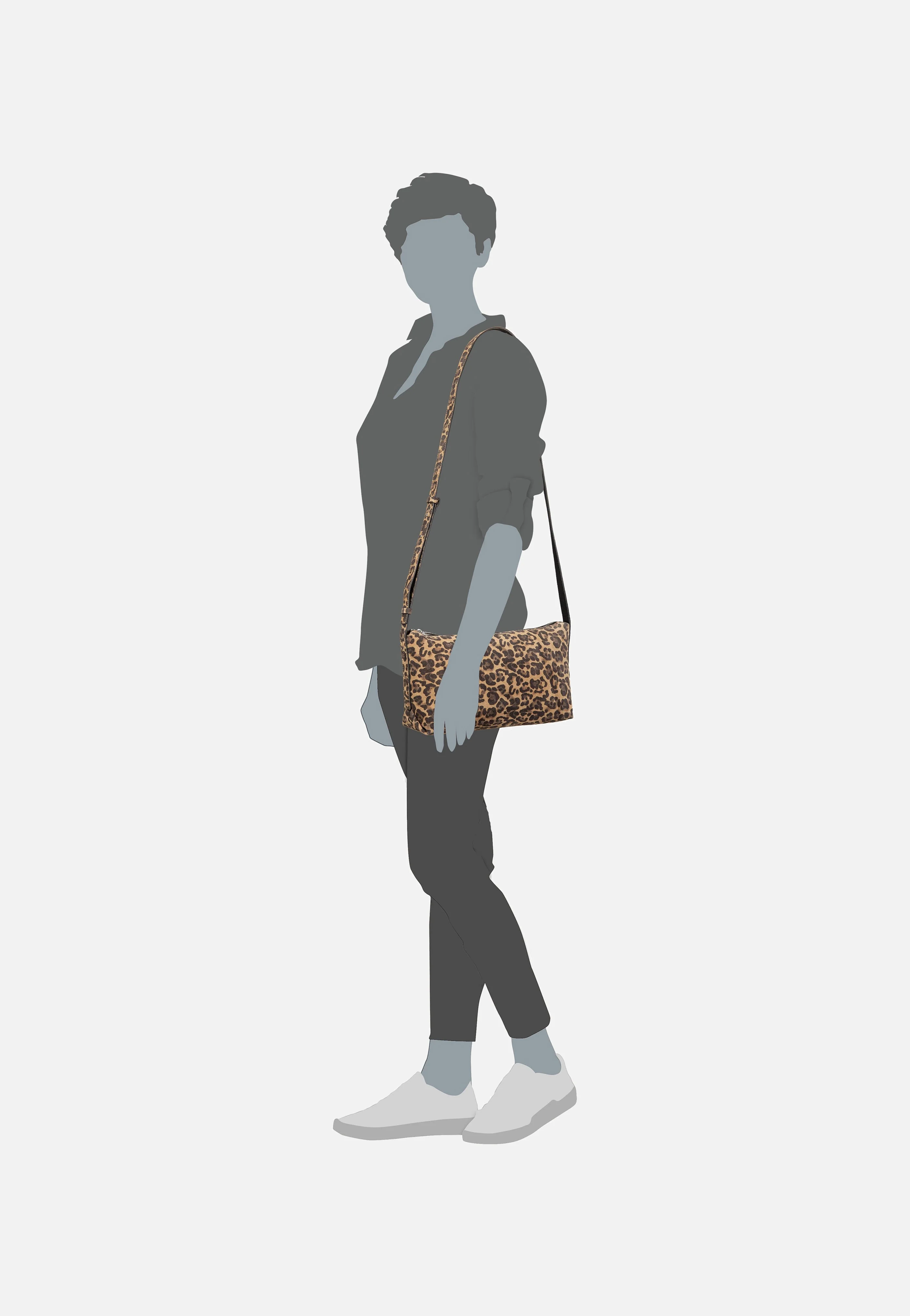 Elvira CB M Leo Suede Beige - Crossbody Bag - Image 6