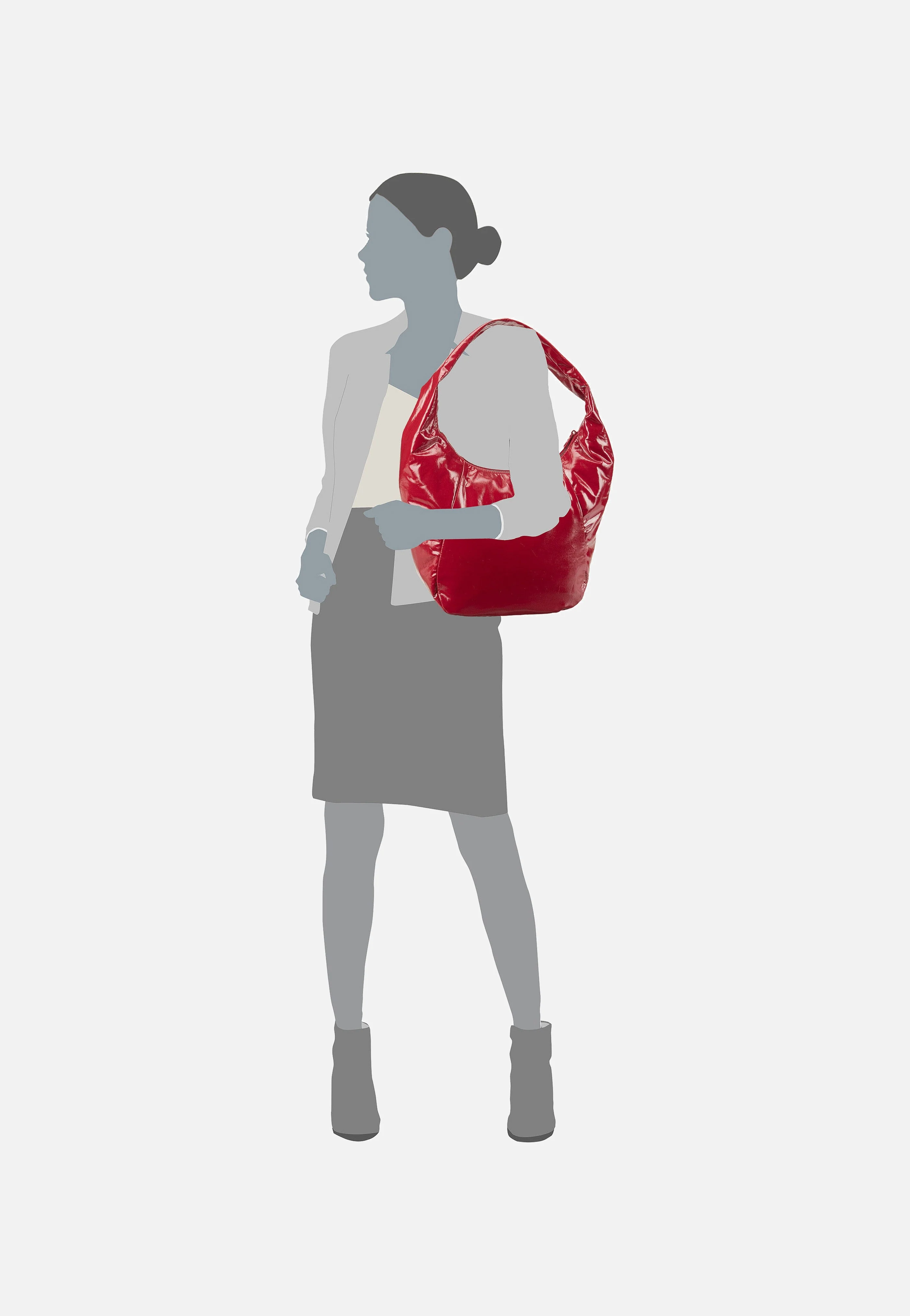 Ferrah M Rain True Red - Hobo Bag - Image 6