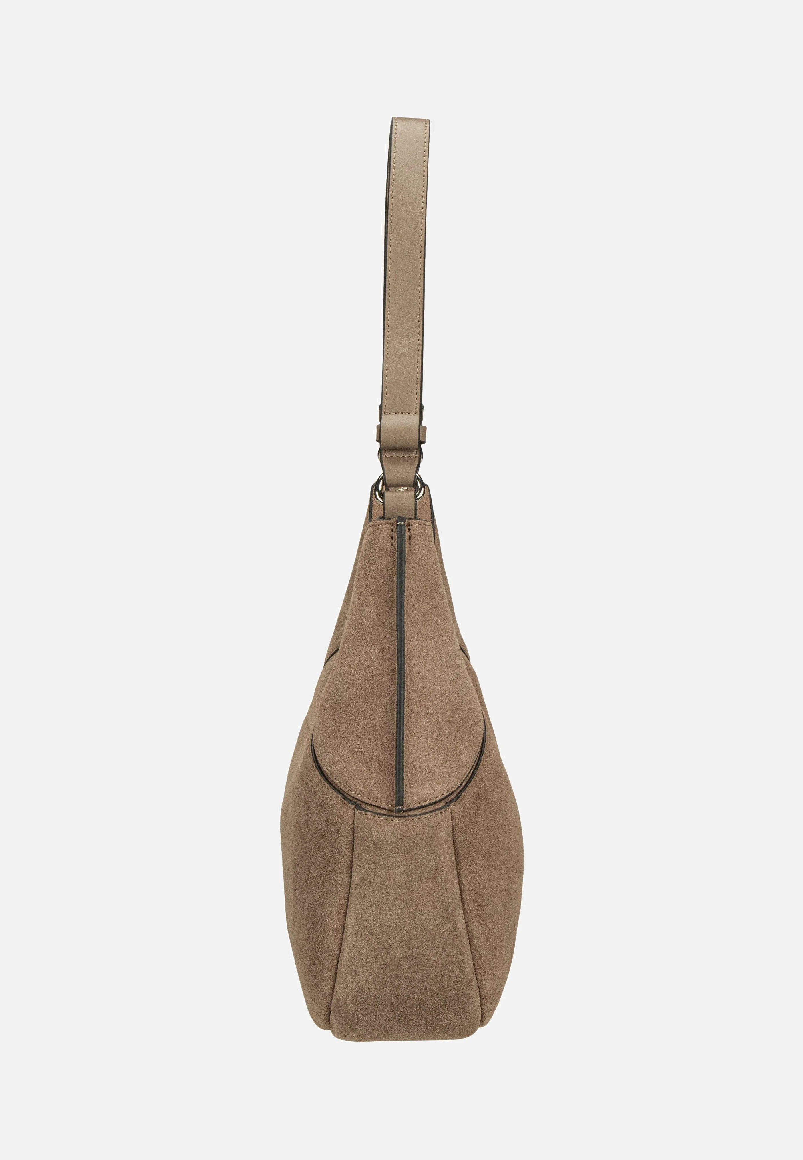 Lilly S Suede Neutral Gray - Hobo Bag - Image 4