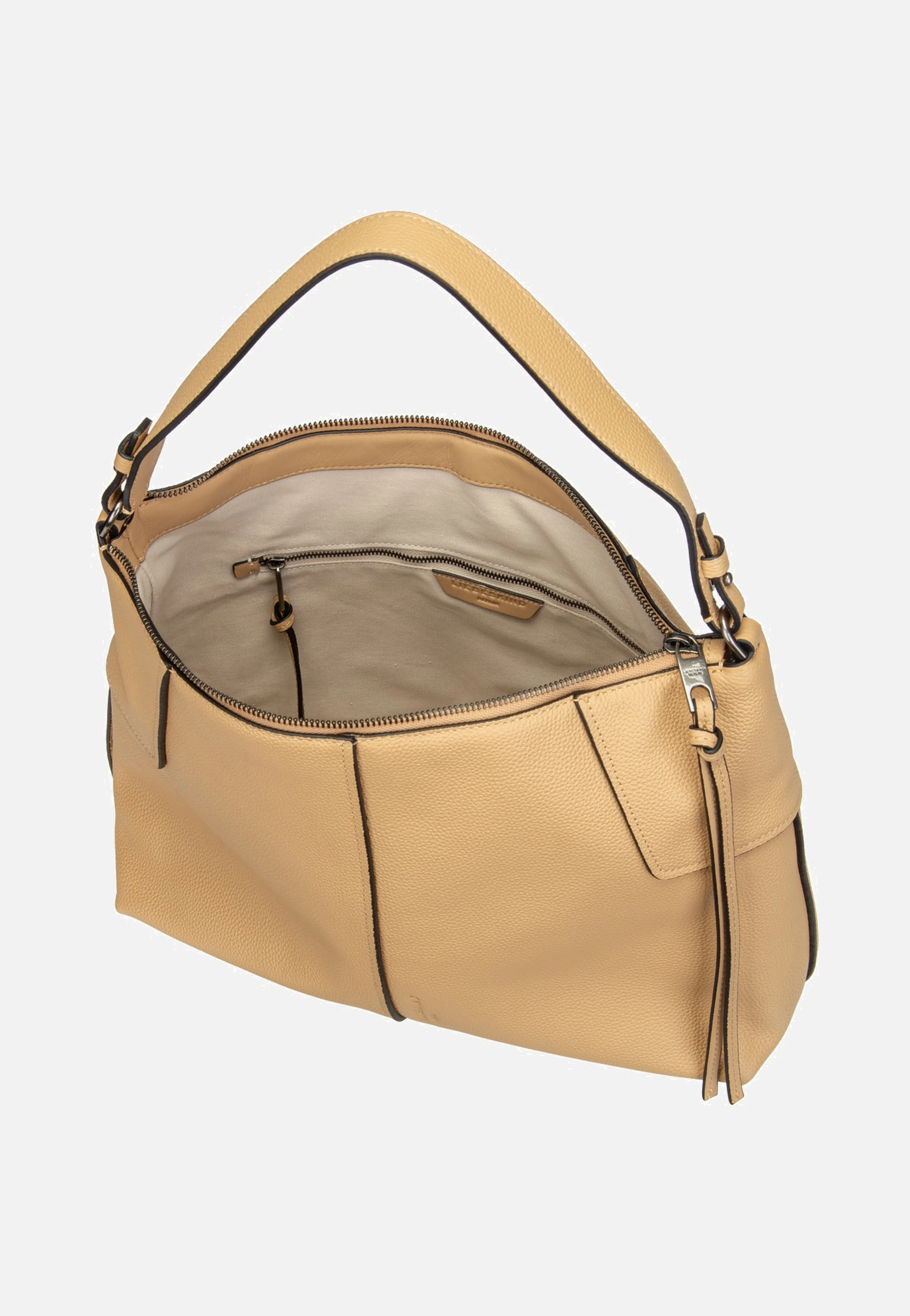 Mila Hobo M Small Pebble Light Tan - Hobo Bag - Image 5