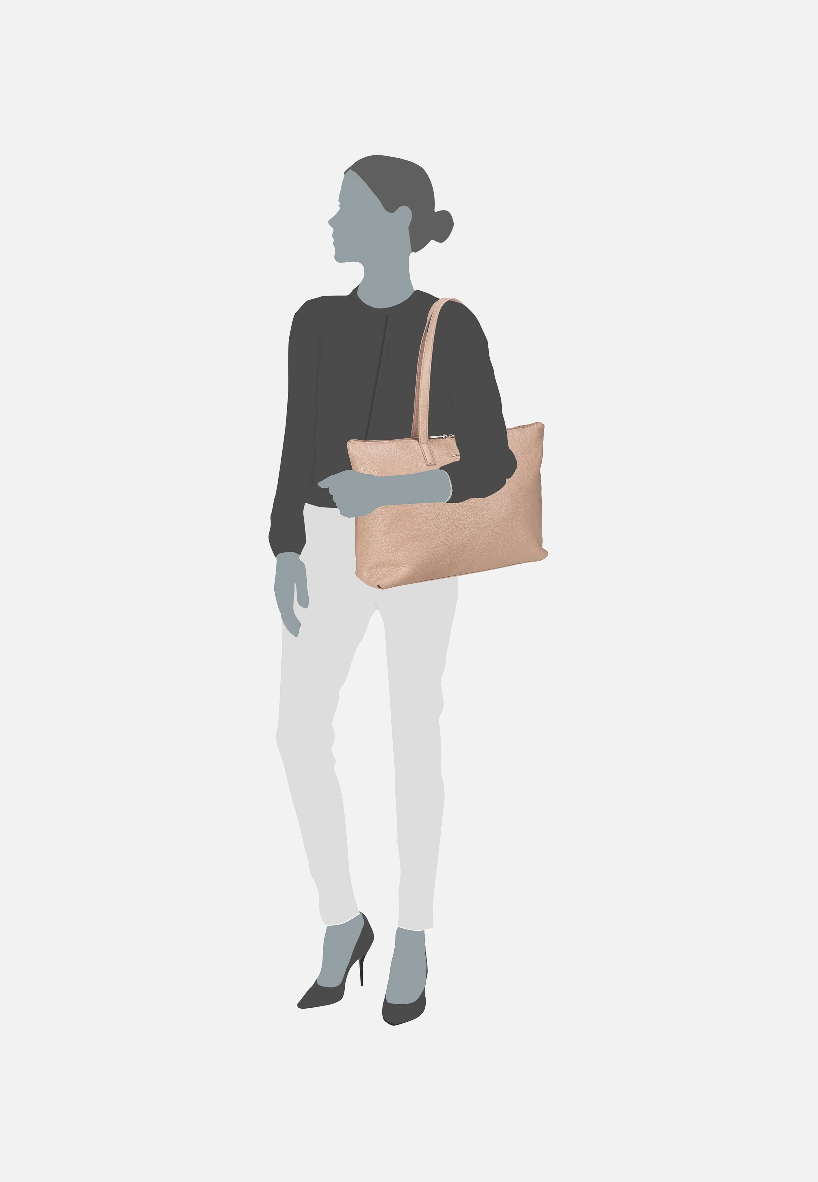Mellow Leather PC FZT54 Warm Taupe - Shopper - Image 6