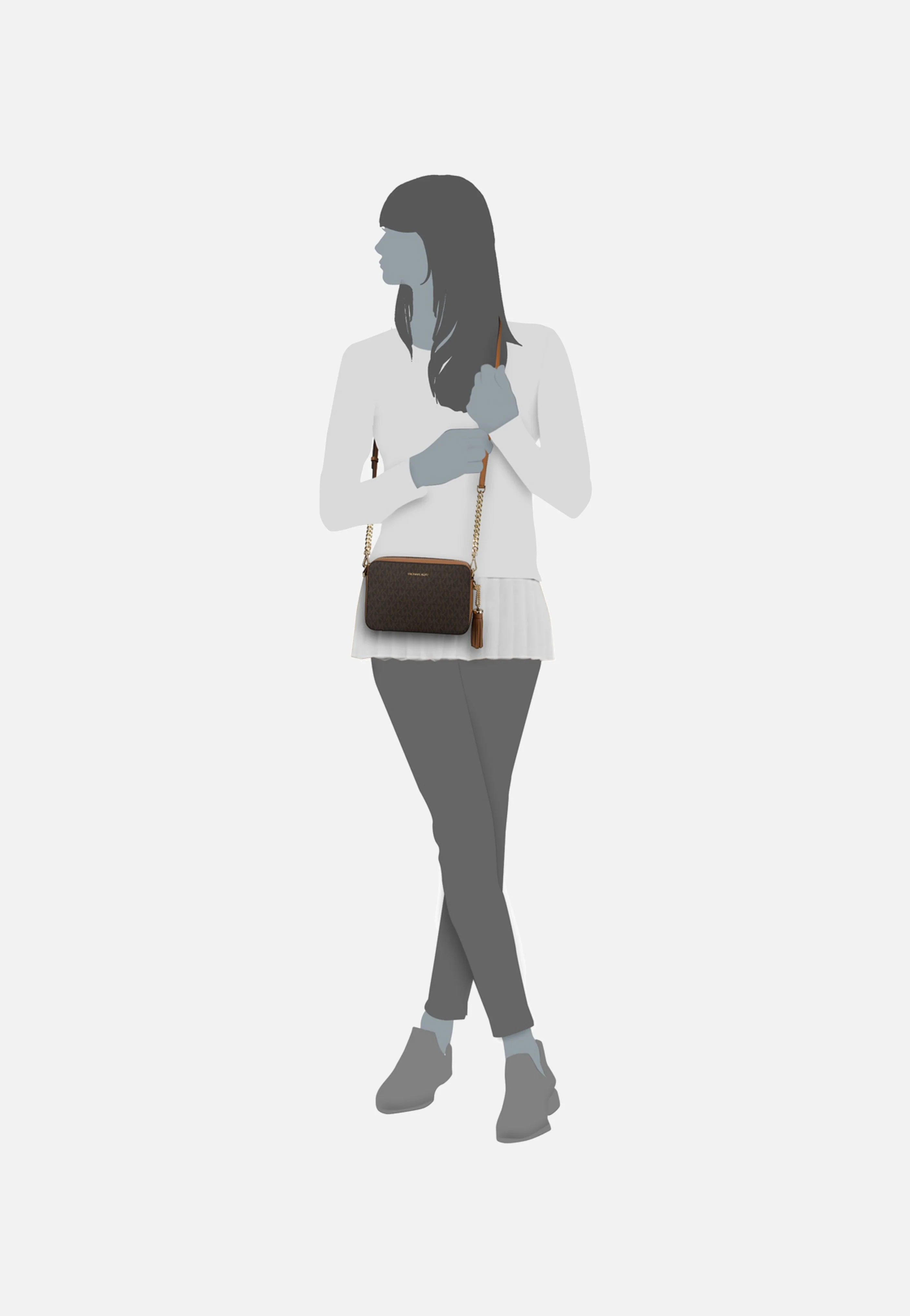 Jet Set Medium MK Signature Brown - Crossbody Bag - Image 6