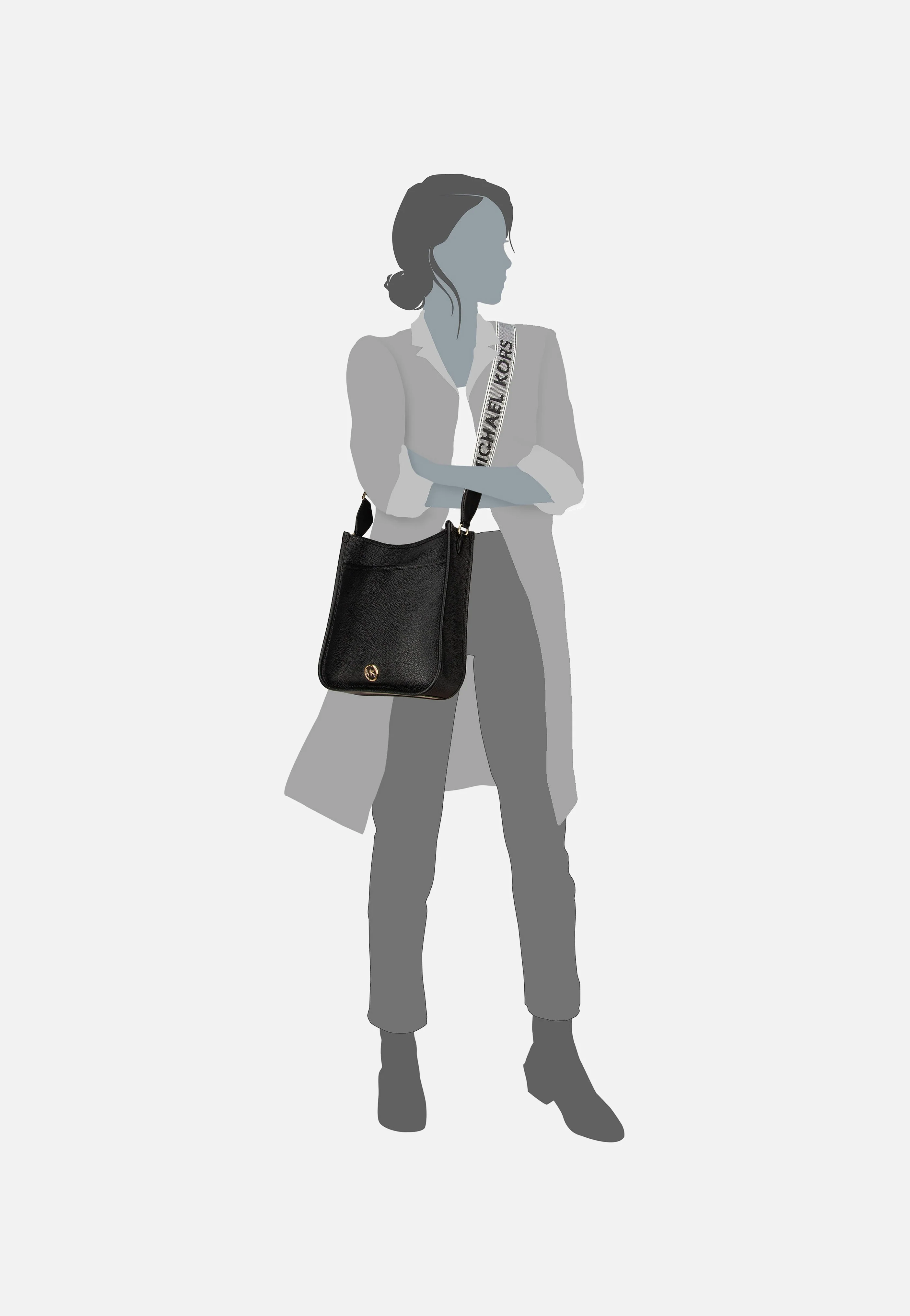 Luisa LG 30/32 Pebble EMB Black - Crossbody Bag - Image 6
